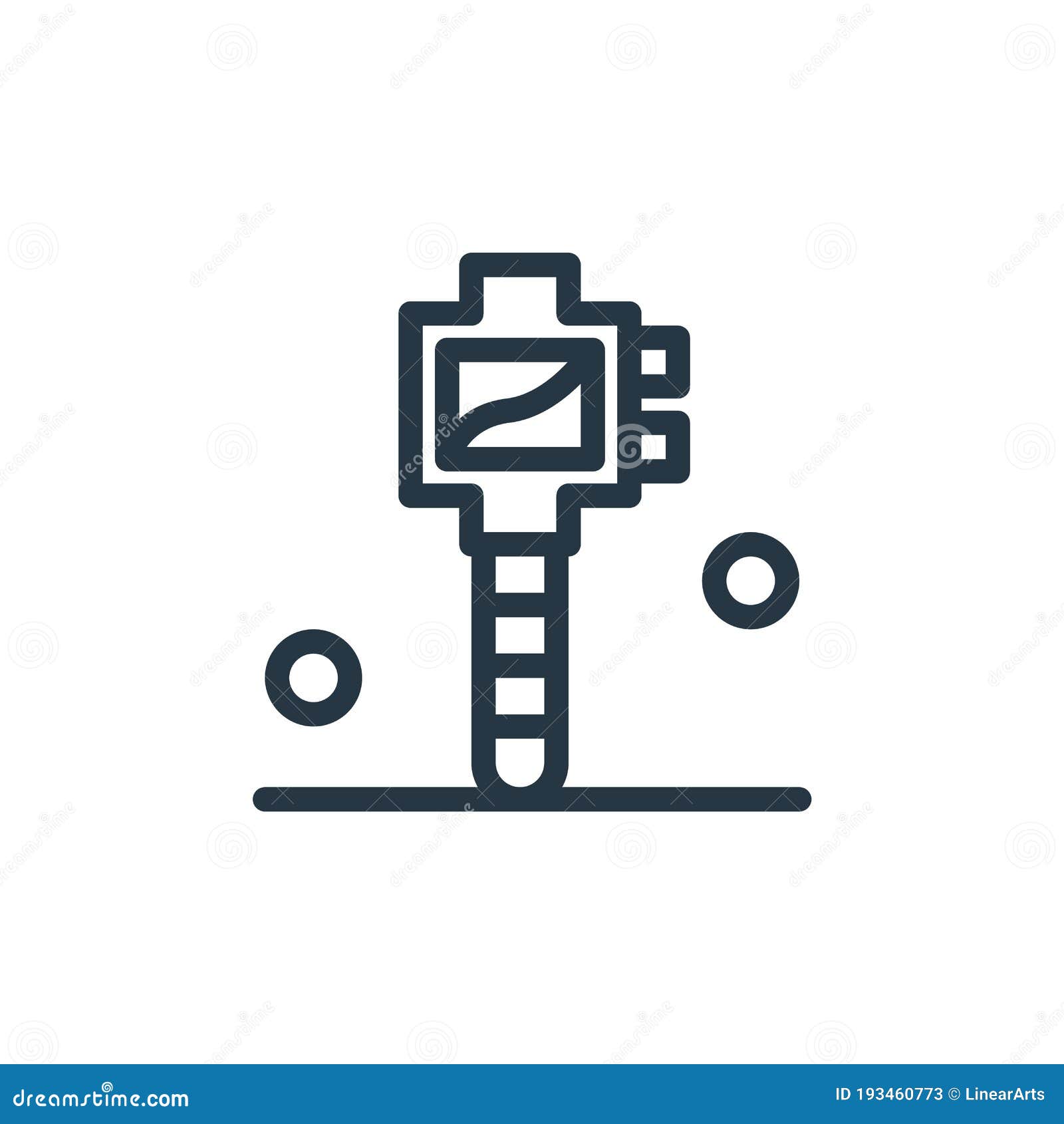 Thermal Lance Icon Vector from Engineering Concept. Thin Line