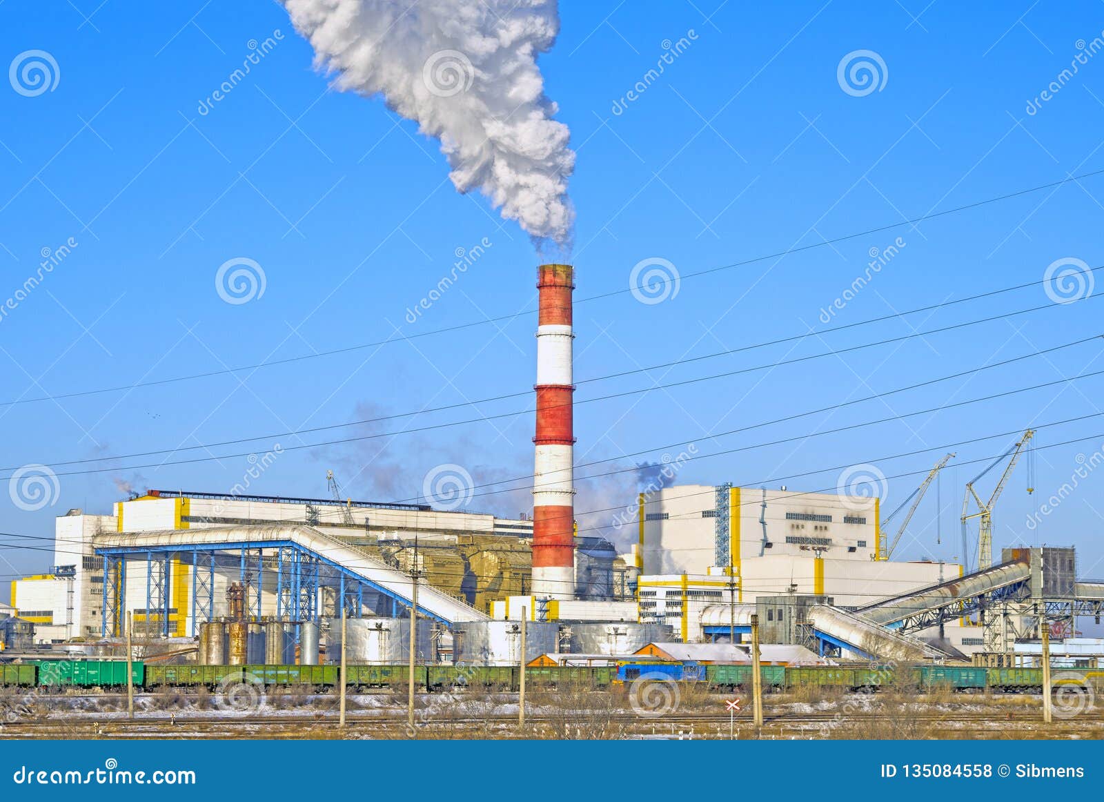 thermal power plant. close-up. winter. russia. abakan