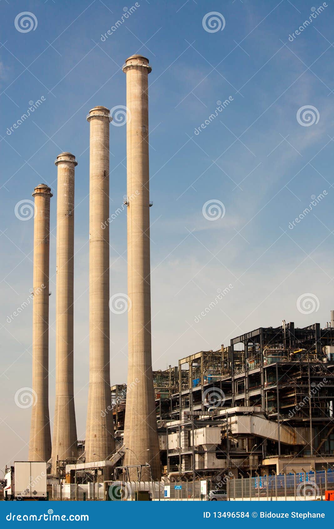 Thermal power station stock photo. Image of tower, factory - 13496584
