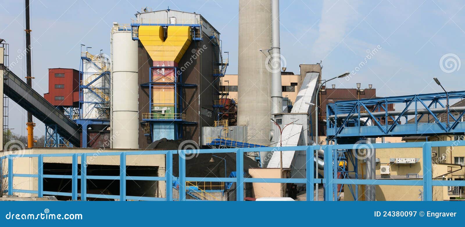 Thermal power station stock image. Image of industries - 24380097