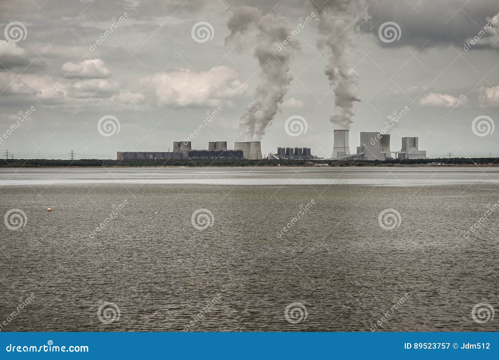 Thermal power station stock image. Image of environment - 89523757