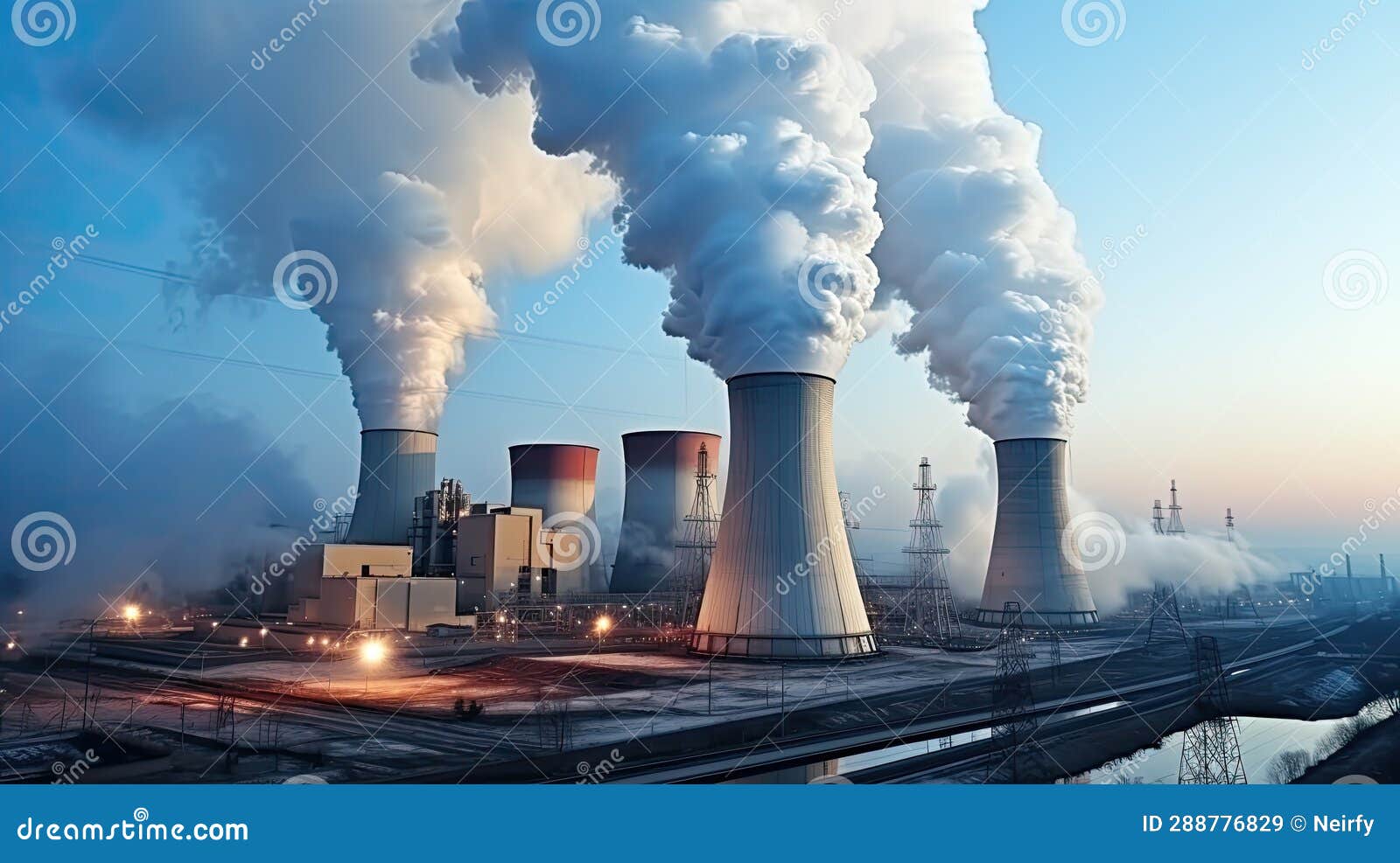 Thermal power station stock image. Image of smoke, coal - 288776829