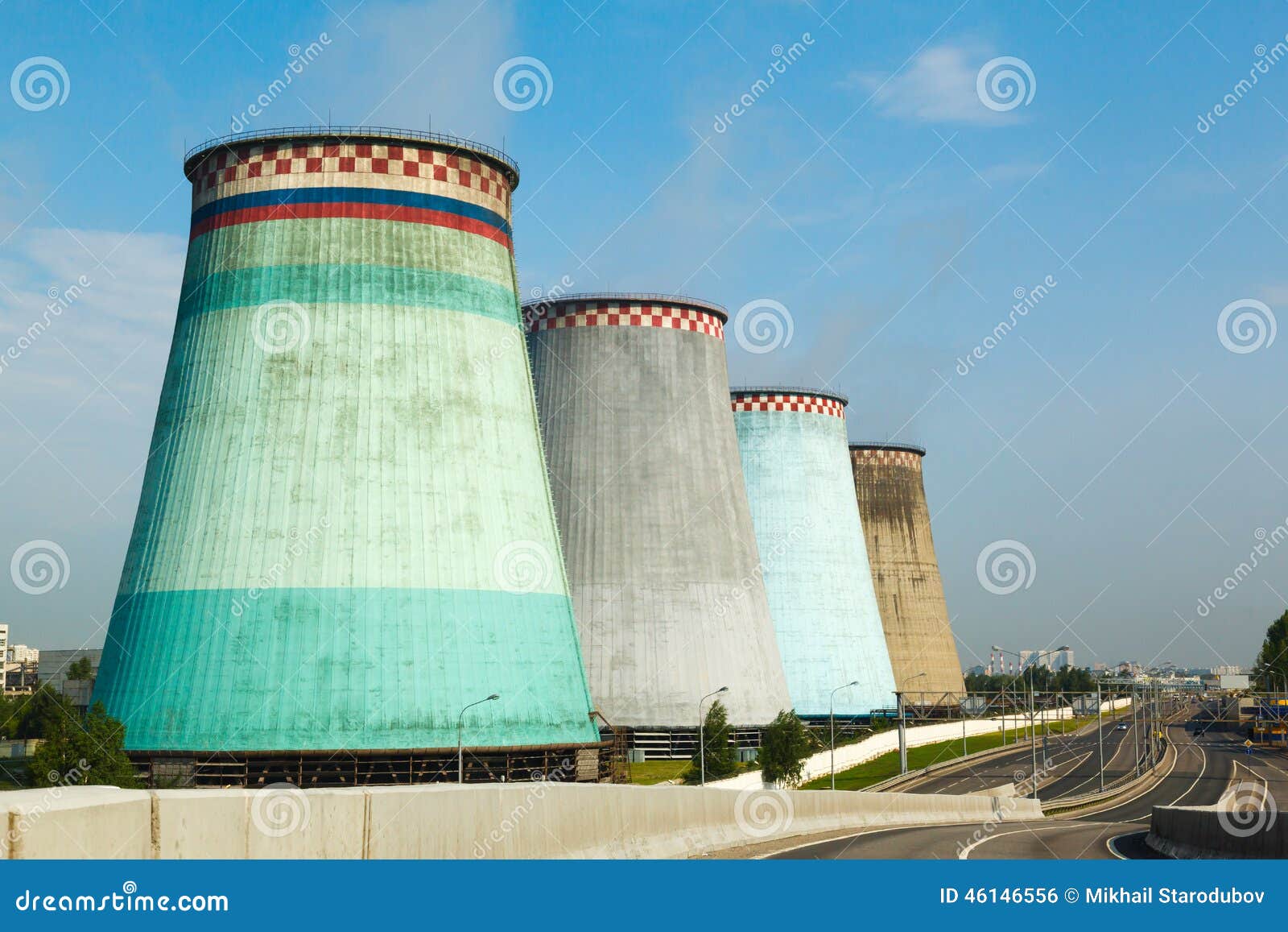 Thermal Power Stations and Cooling Tower Stock Photo Image of heat