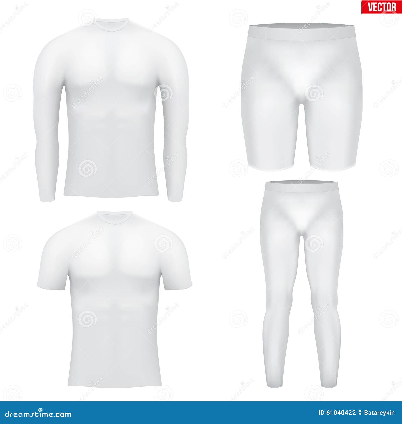 Thermal Underwear Layer Compression Set Stock Vector Illustration of