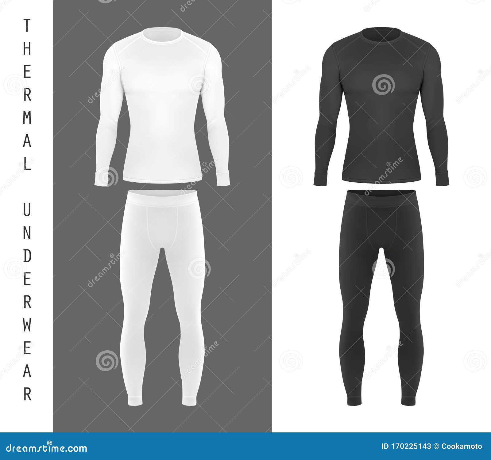 Download Thermal Underwear Top Shirt And Pants Mockup Stock Vector ...