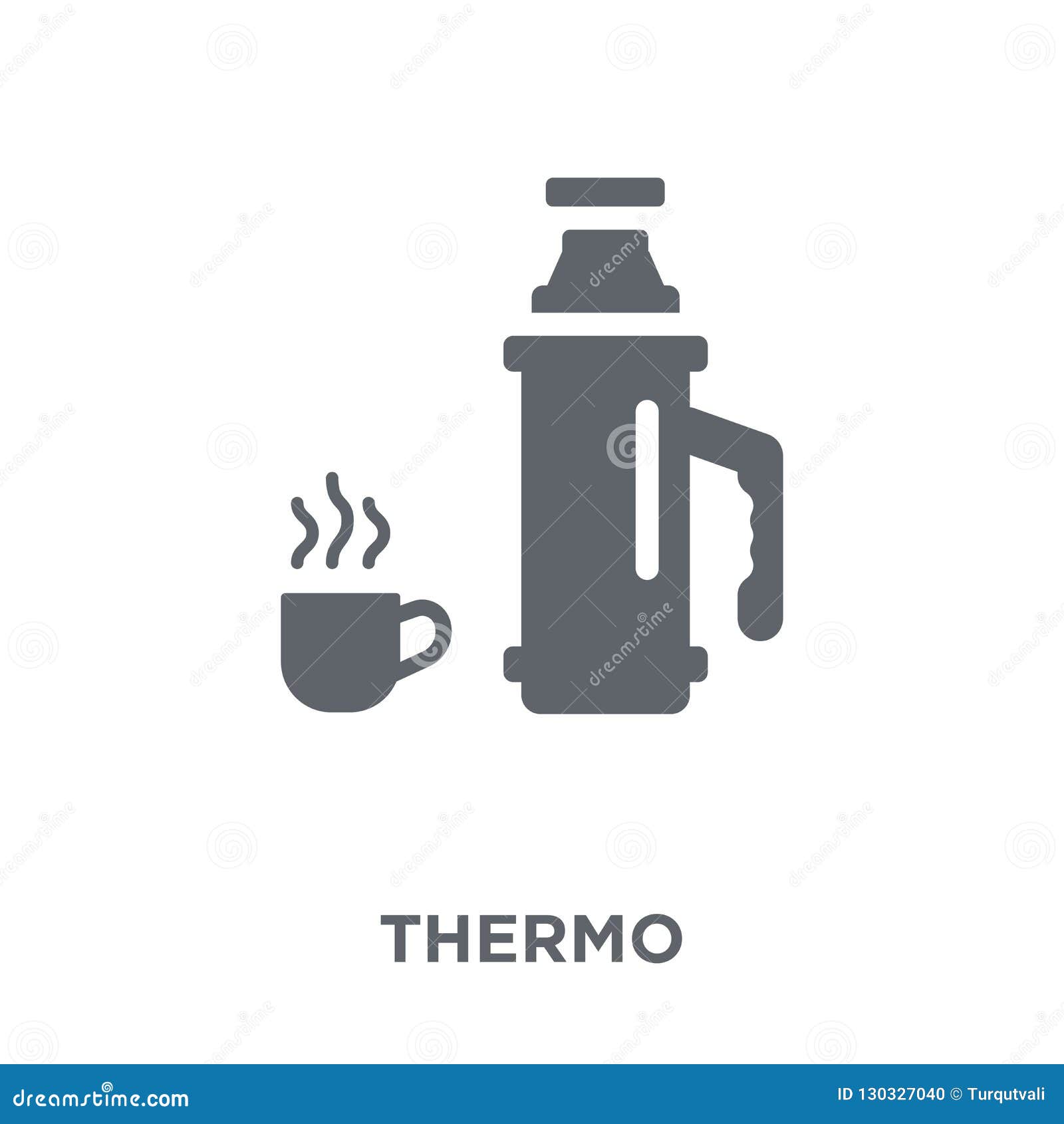 Thermo Icon In Trendy Design Style. Thermo Icon Isolated On White Background. Thermo Vector Icon