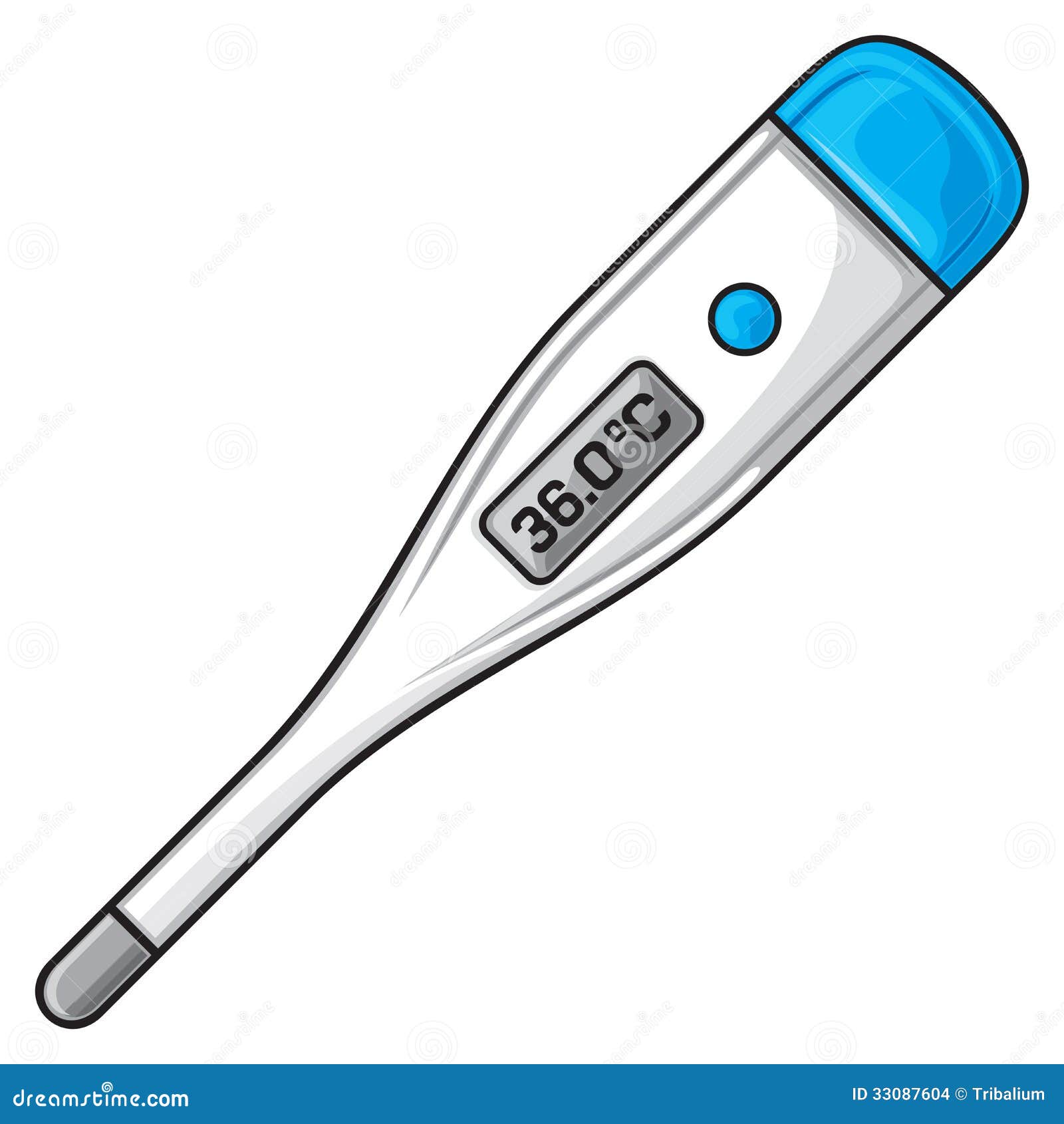 Thermomètre électronique illustration de vecteur. Illustration du