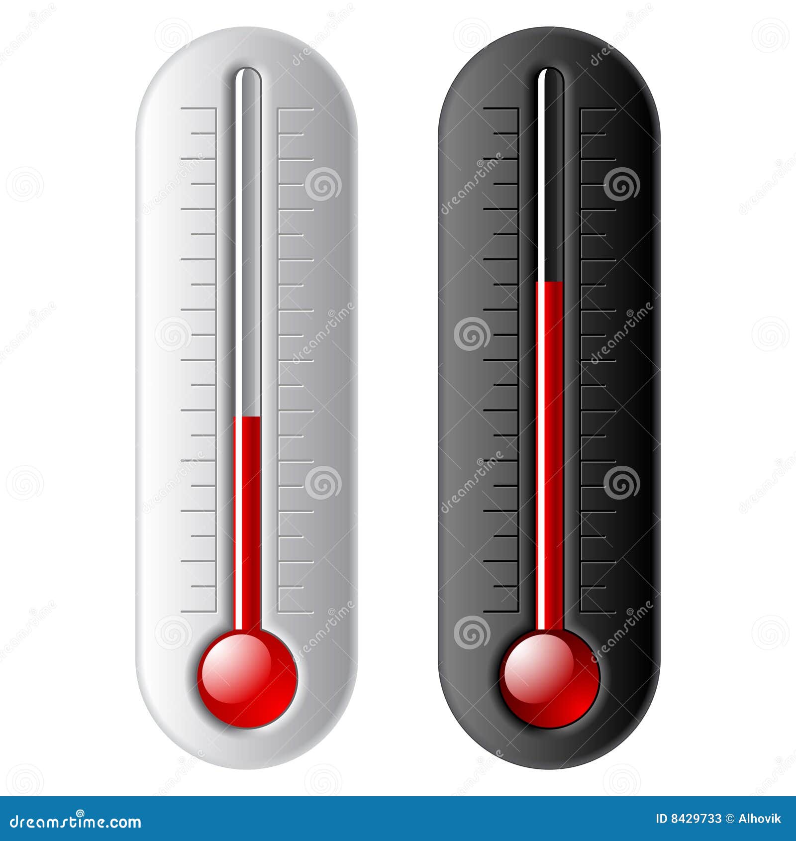 Thermomètres droits verticaux