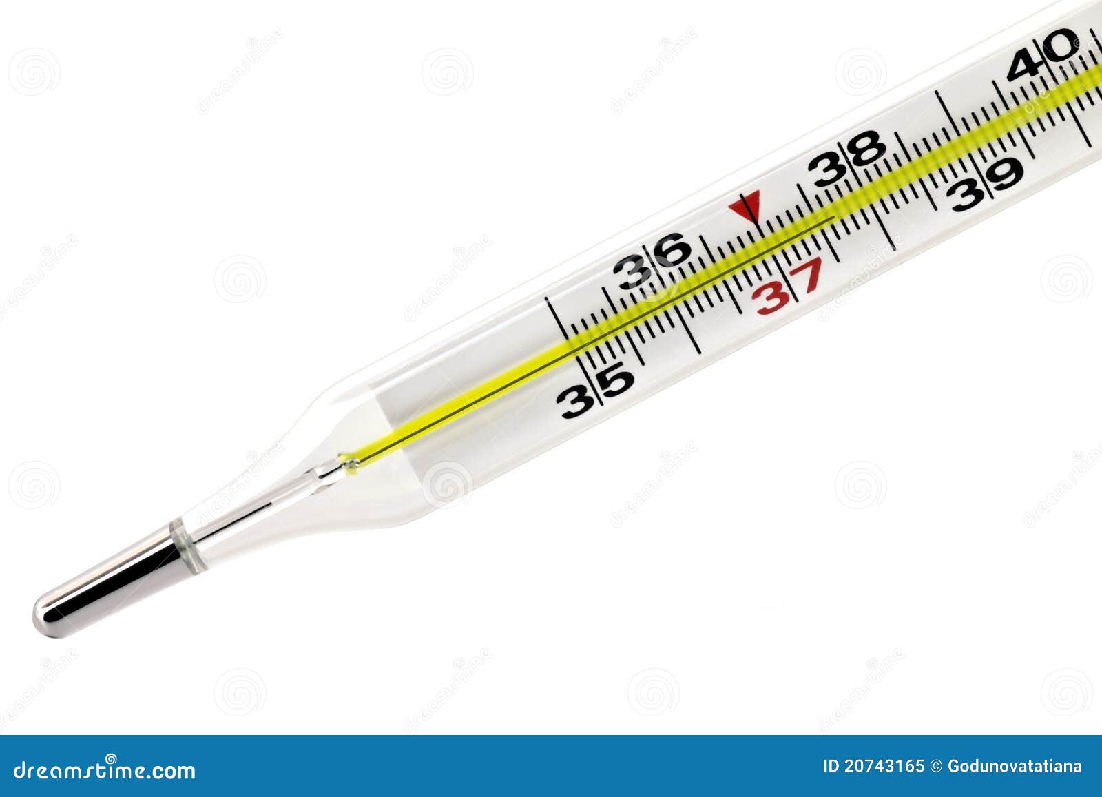 Thermomètre médical 37 image stock. Image du outil, instrument - 20743165