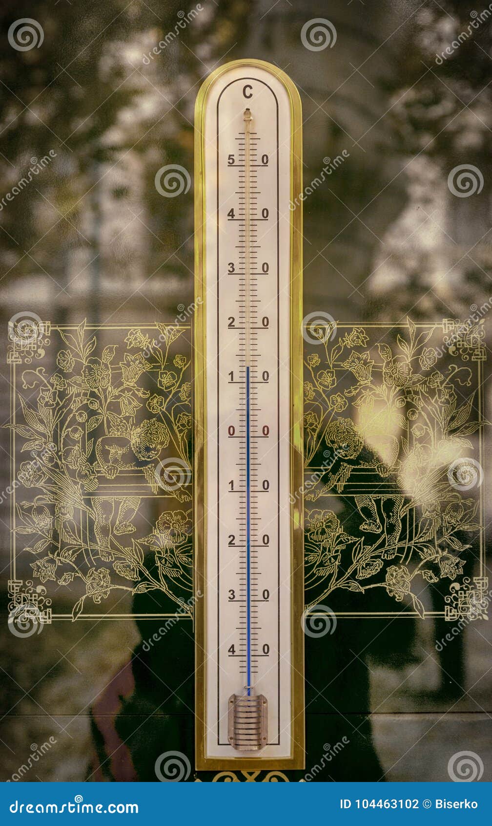 Thermometer with Mercury in the Glass Tube Stock Photo Image of tube, environment 104463102