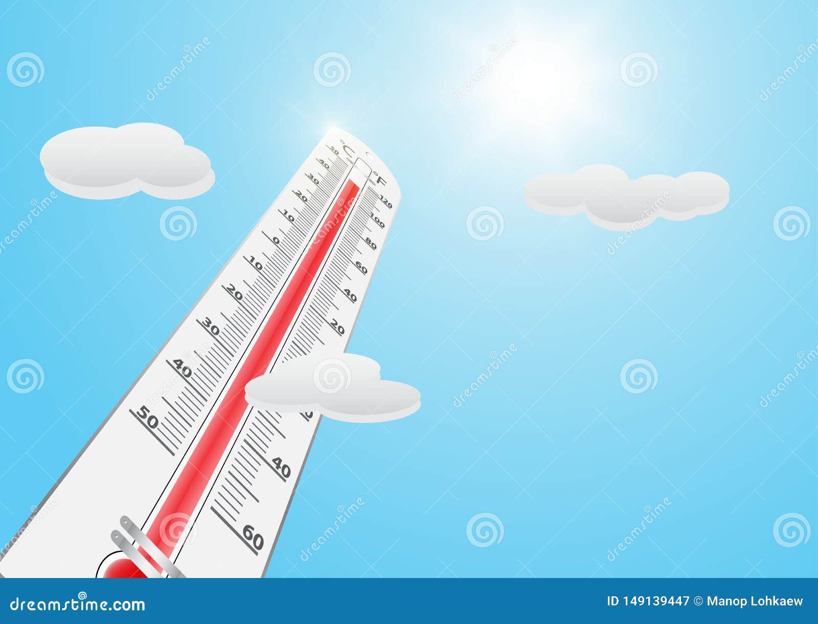 High Temperature Warning Sign Cartoon Vector 21500375
