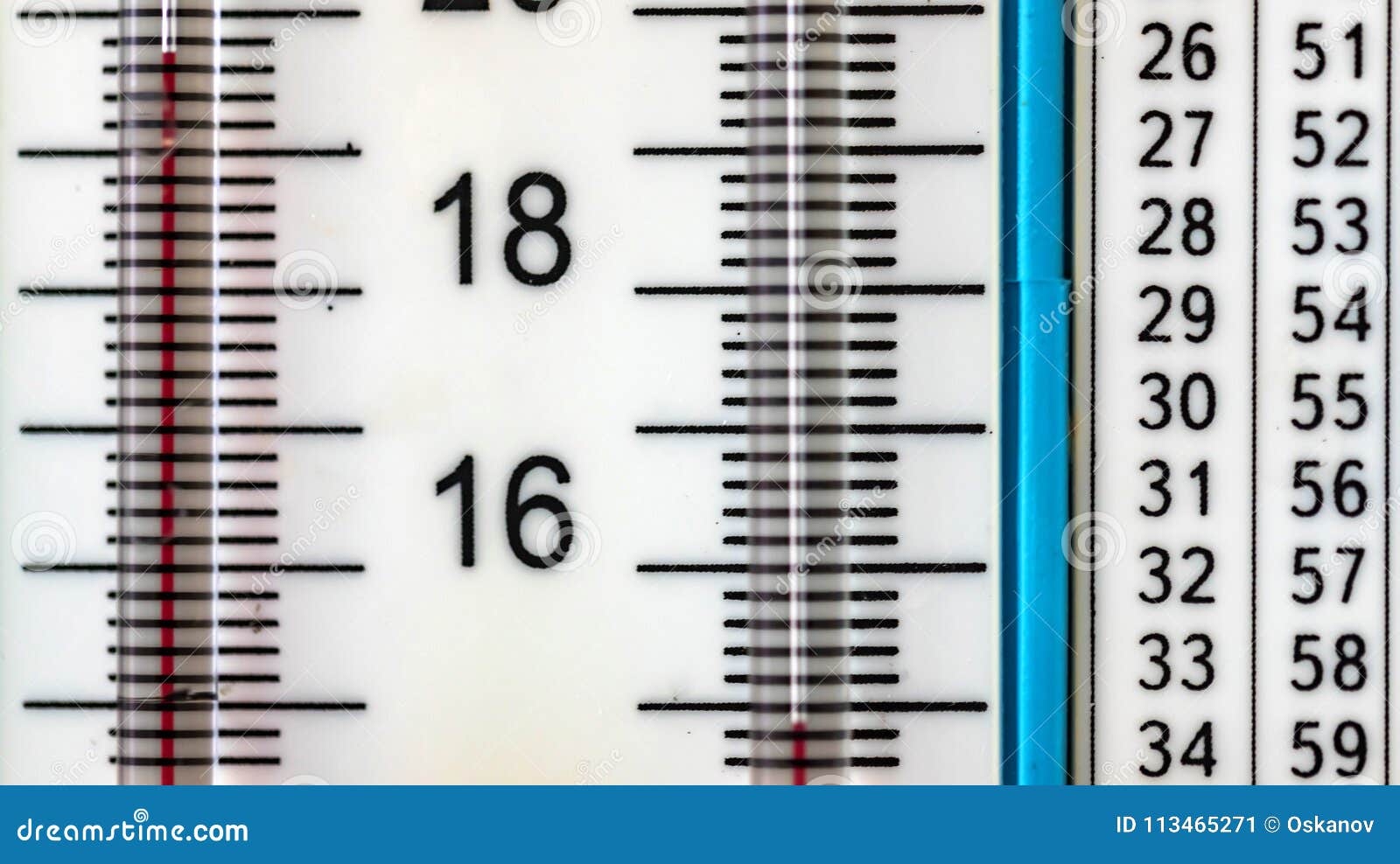 Thermometer and Hygrometer Scales Close Stock Image Image of numeral