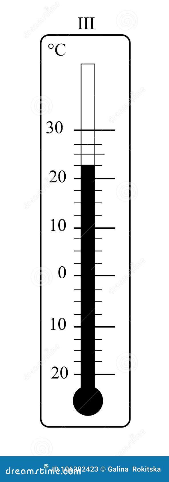 Thermometer Icon. Vector. Celsius Scale. Measuring Hot and Cold Temperature. 22 and 5 Degrees