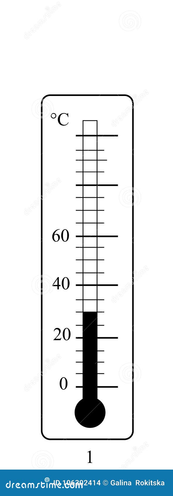 C Temperature Degrees Celsius Vector Isolated Stock Vector