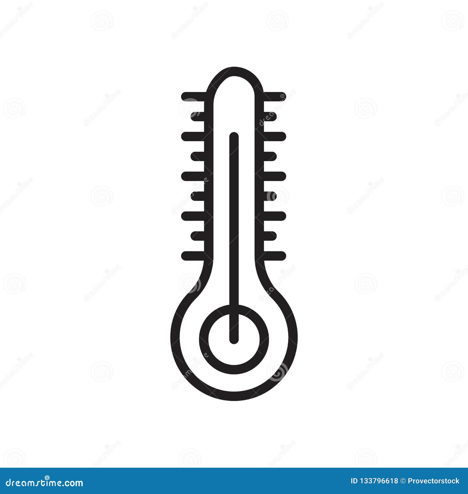 Thermometer Icon Vector Isolated On White Background, Thermometer Sign