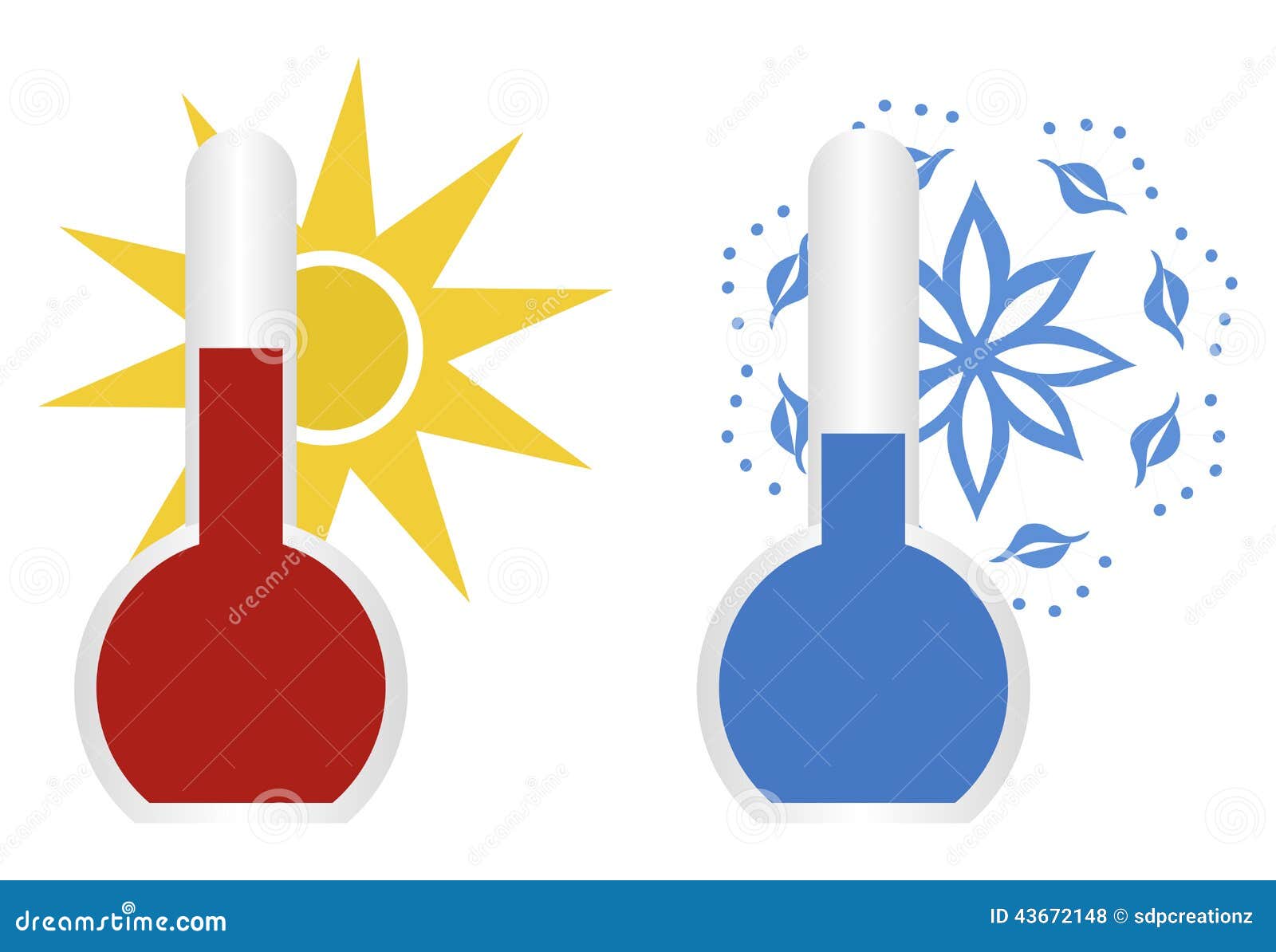 Thermometer Icons Set Stock Vector Illustration Of Measure 43672148