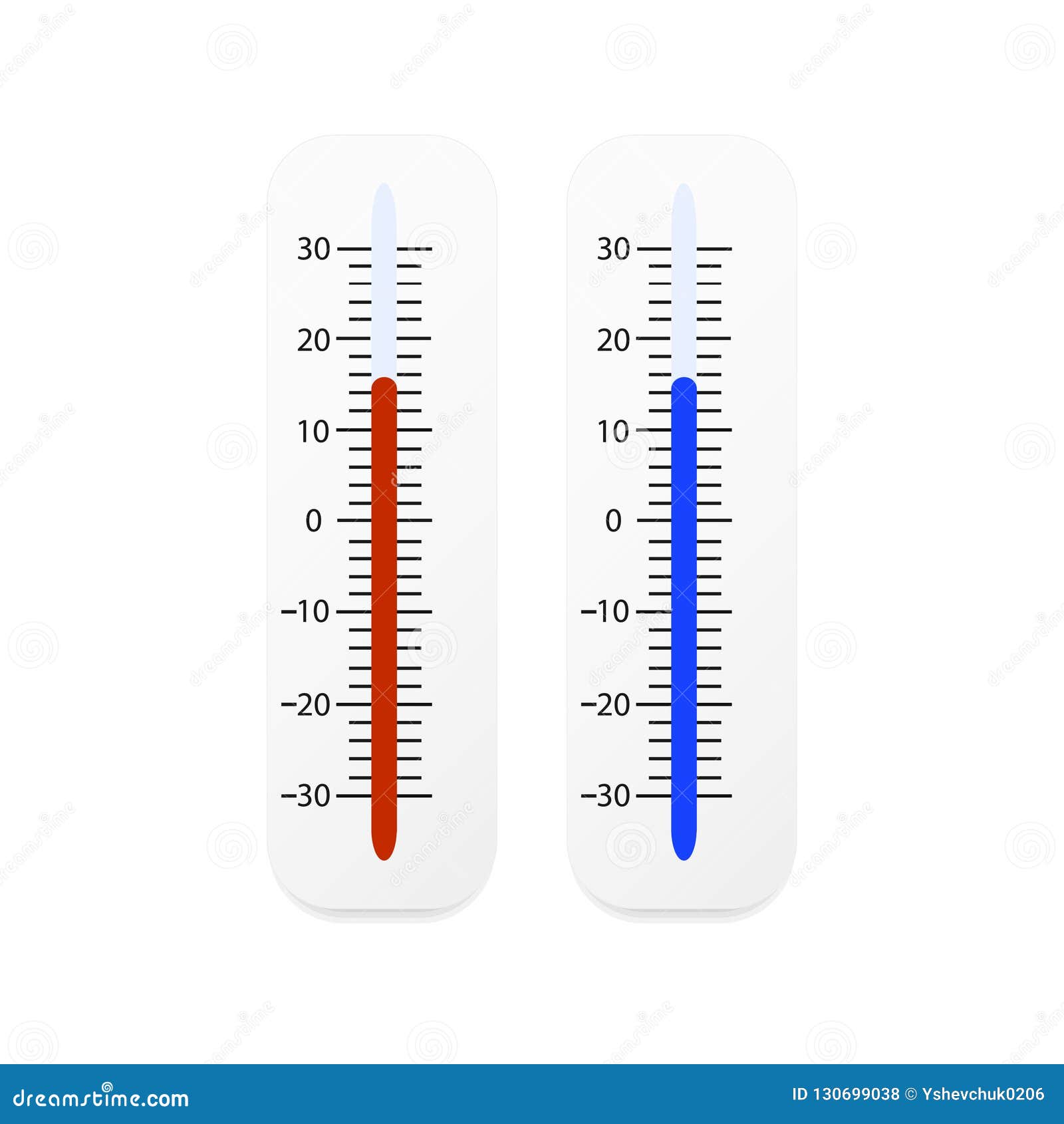 Thermometer For Measuring Air Temperature. White Background