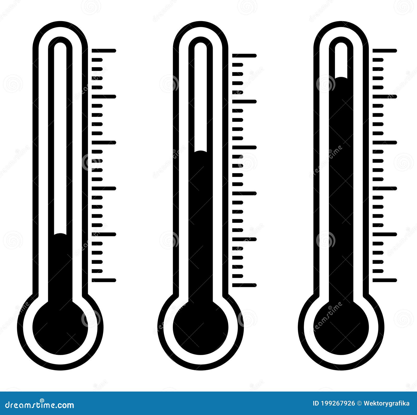 Weather thermometer set Royalty Free Vector Image