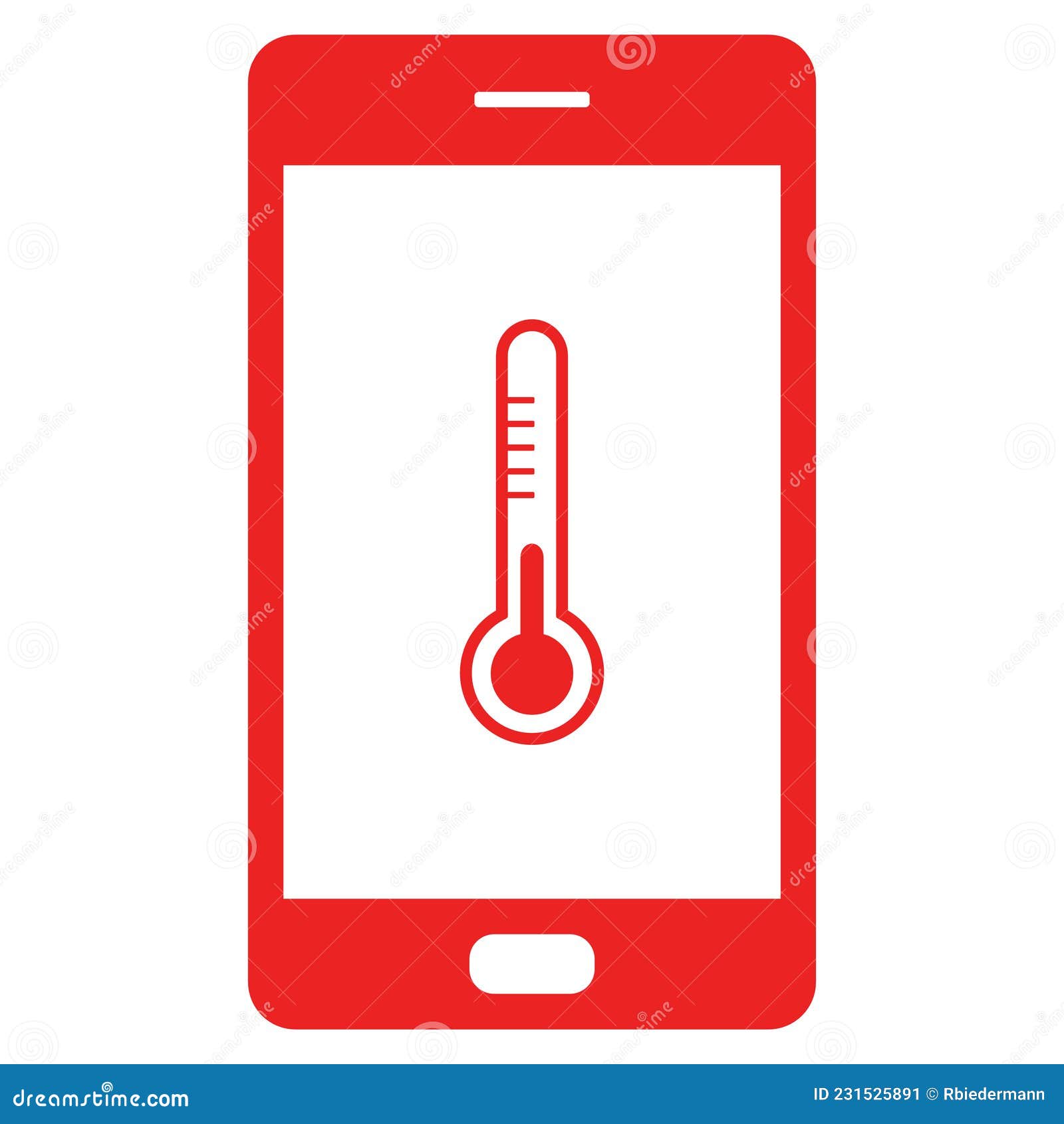 Thermometer and smartphone stock vector. Illustration of thermometer