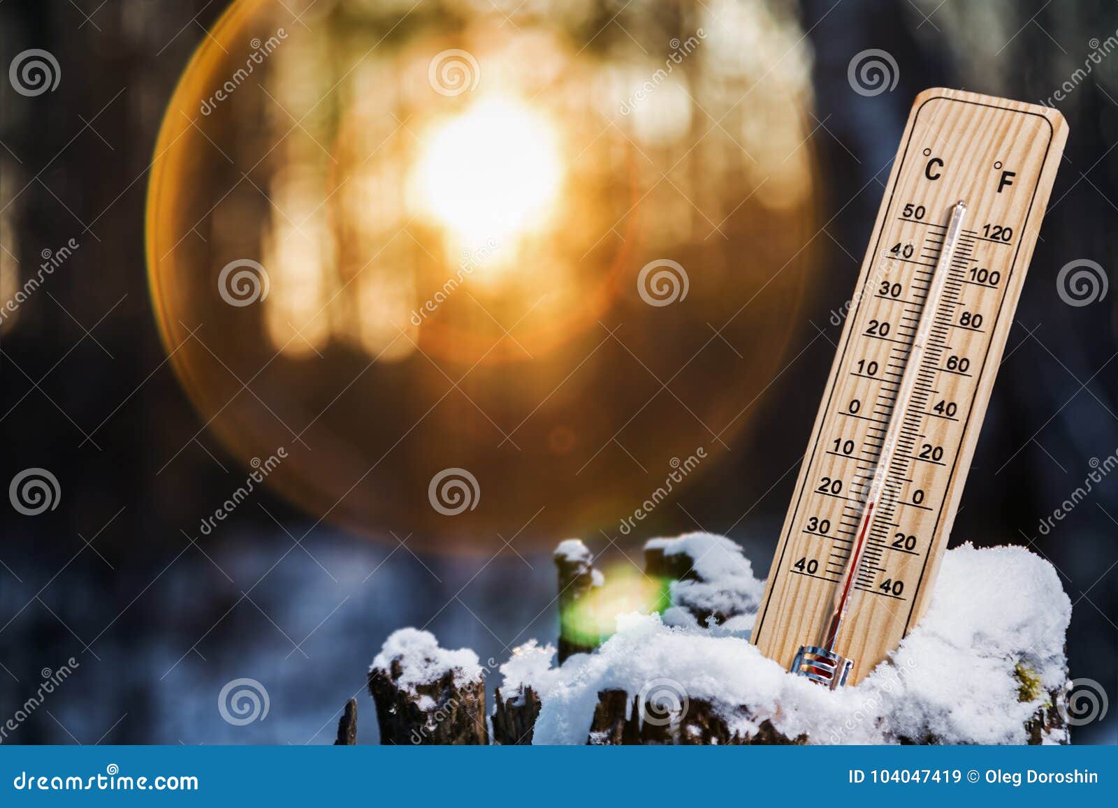 thermometer with sub-zero temperatures