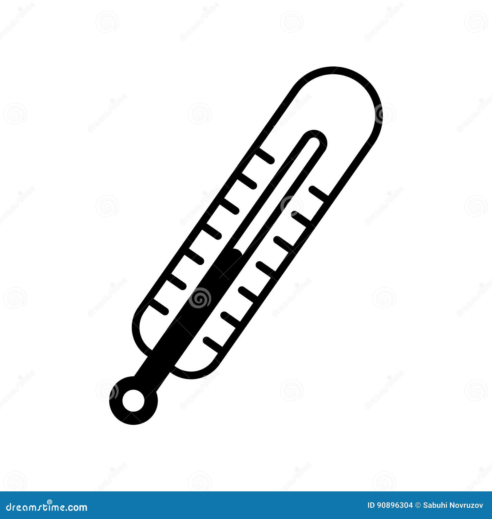 Thermometer. Vector icon stock vector. Illustration of background