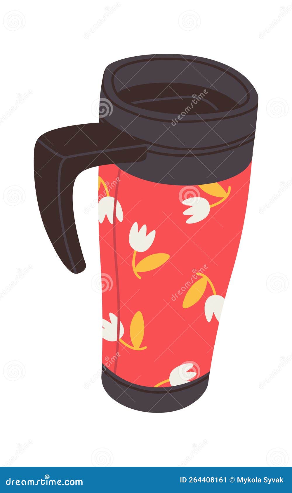 Reusable Travel Mug Flat Icon Thermos for Hot Drink Stock Vector -  Illustration of stainless, drink: 264408429