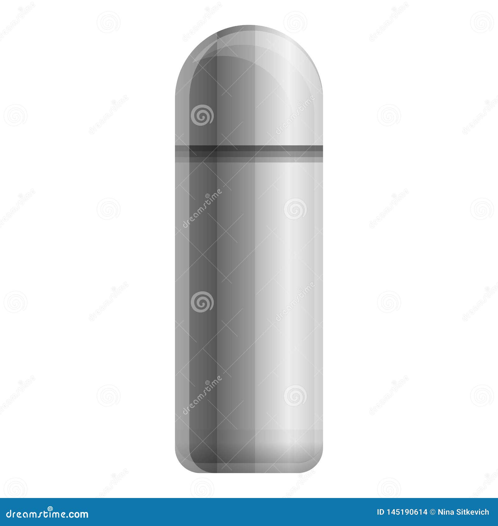 Thermos Bottle Icon, Cartoon Style Stock Vector Illustration of food