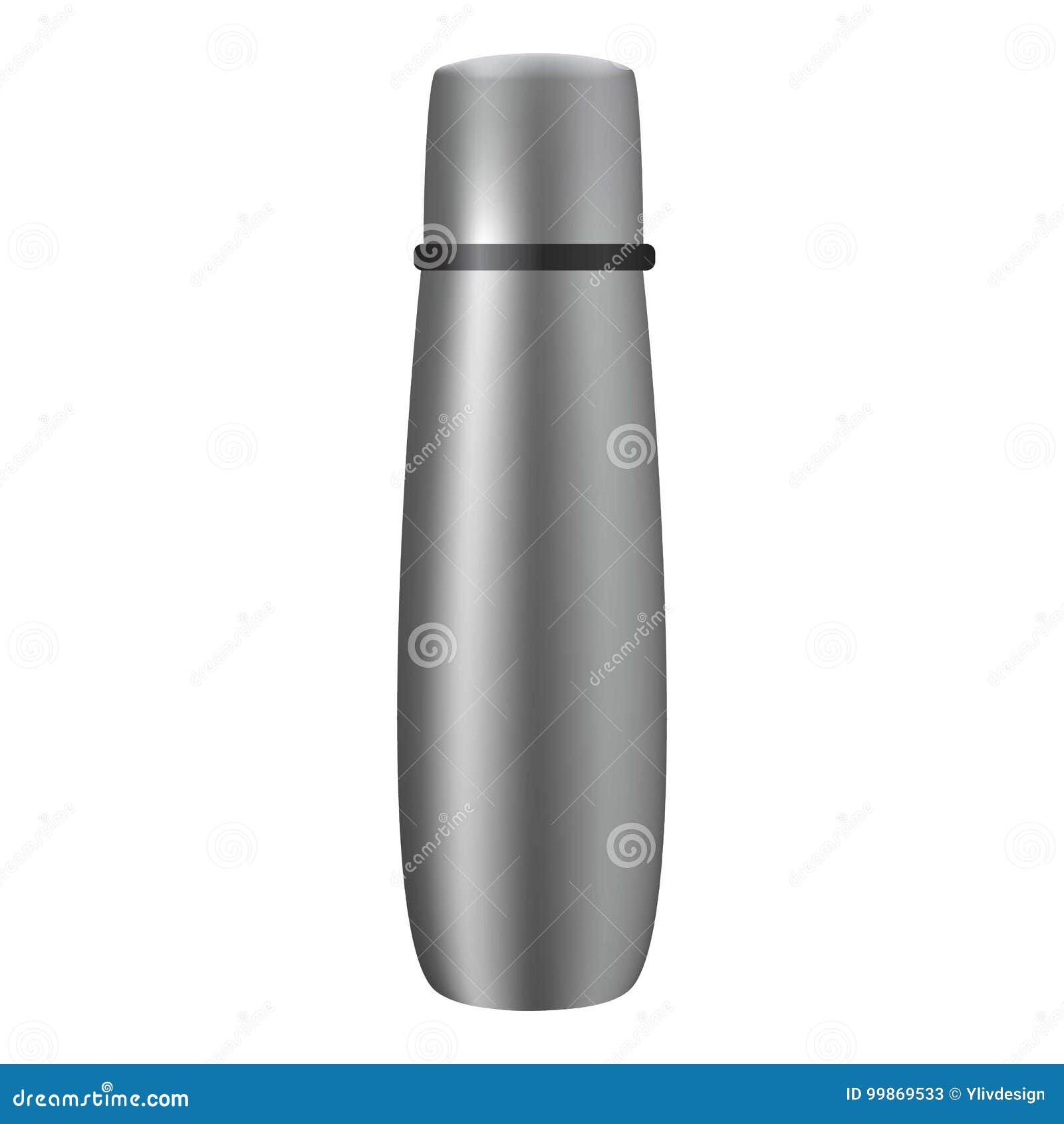 Download Thermos Bottle Mockup, Realistic Style Stock Vector ...