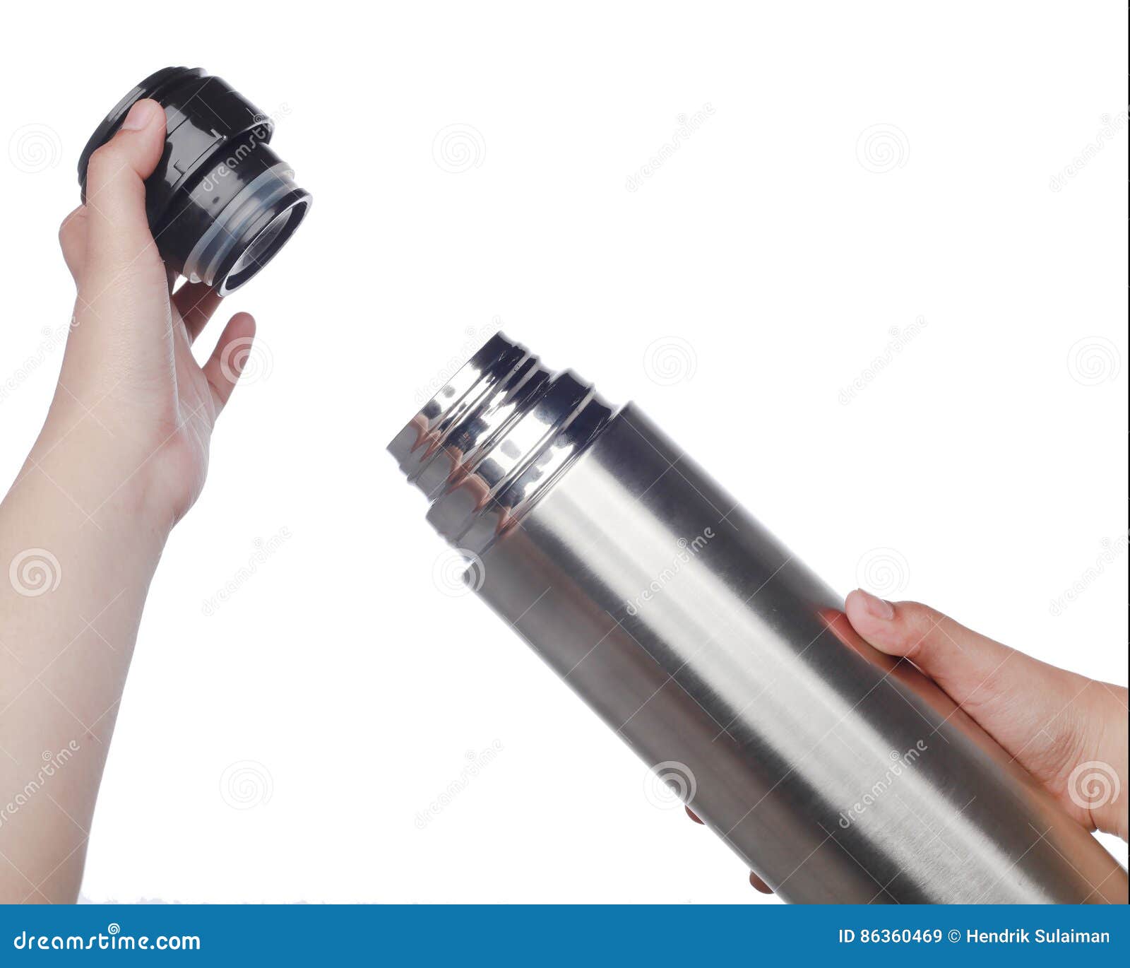 Thermos Bottle Product Shot Stock Image Image of flask, silver 86360469