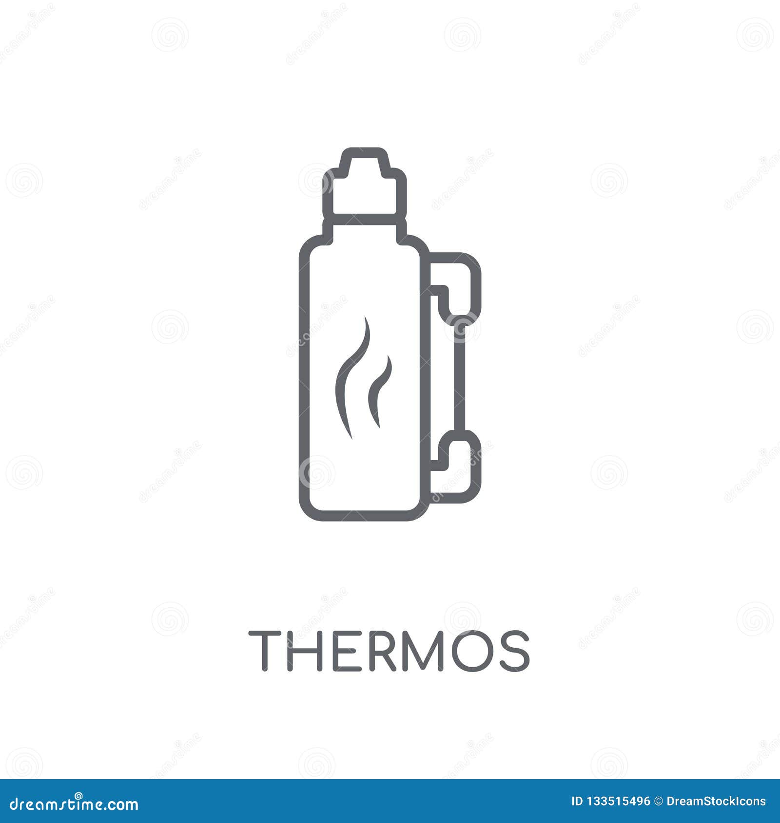 Thermos Linear Icon. Modern Outline Thermos Logo Concept on Whit Stock  Vector - Illustration of flask, line: 133515496