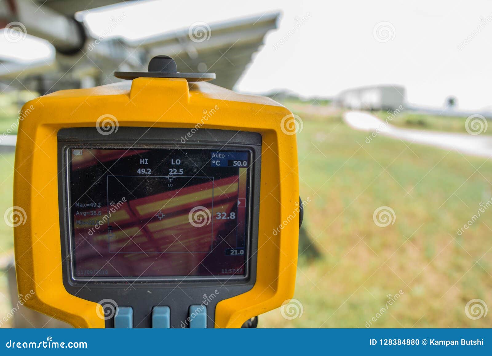 thermoscanthermal image camera, scan to the solar panel for te