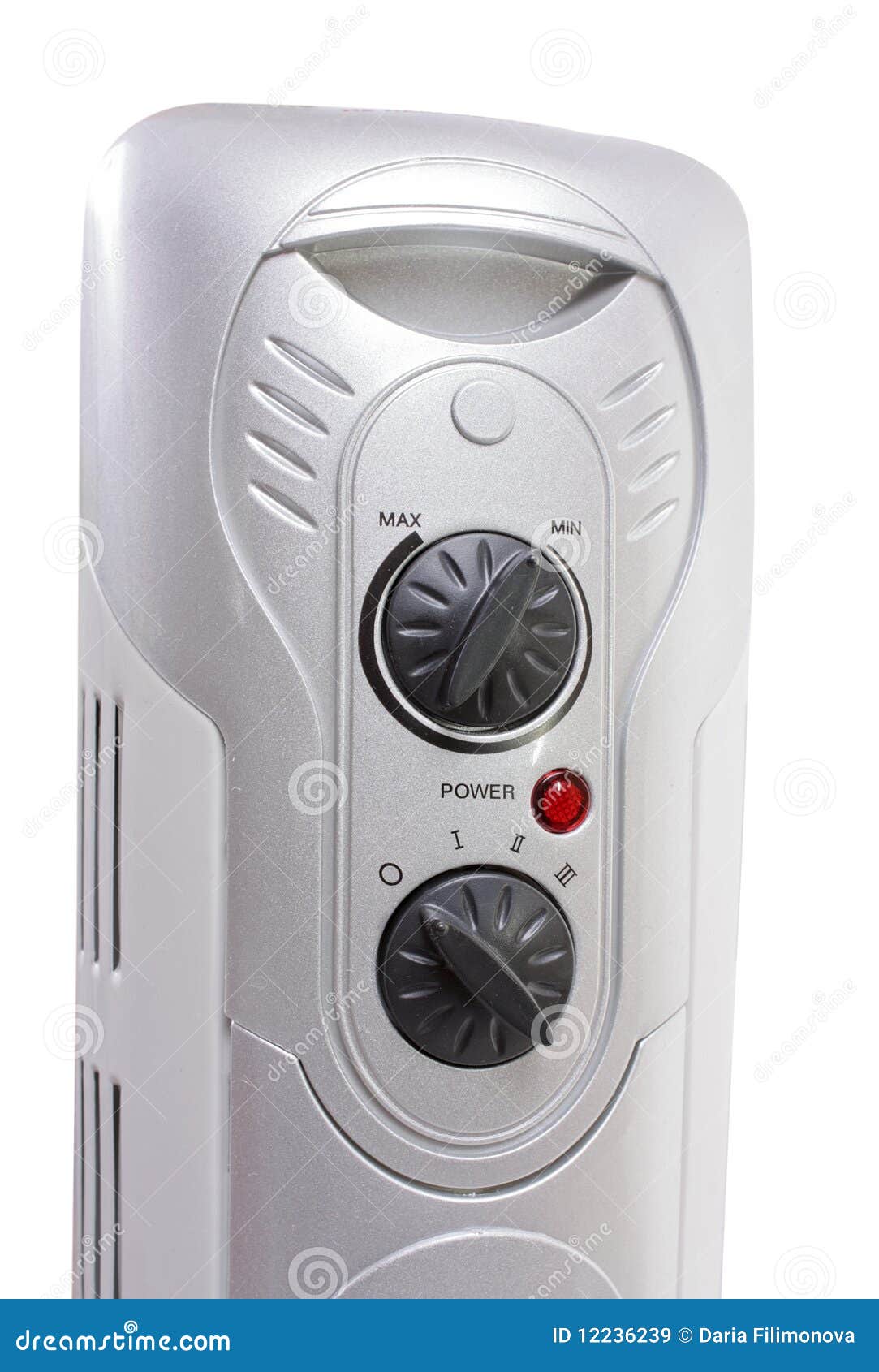 Thermostat of the Electric Oil Heater Stock Image Image of fire