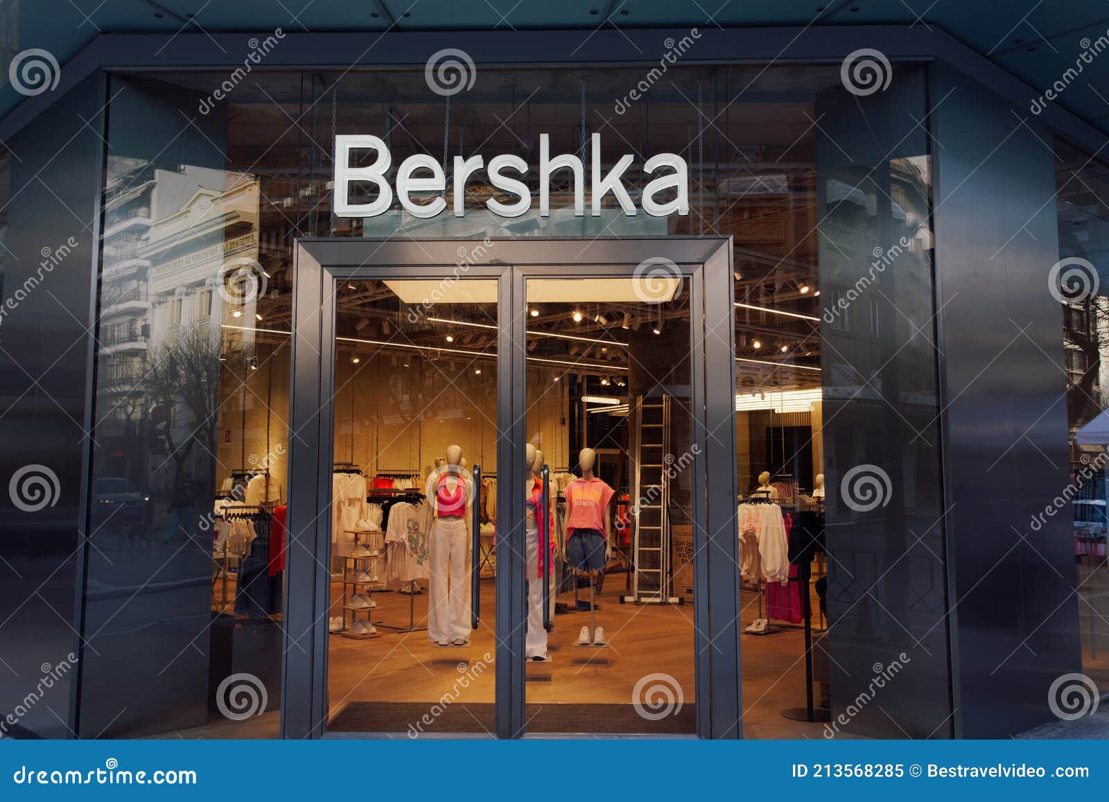 Bershka Retailer Store Exterior with Logo. Editorial Image - Image of ...