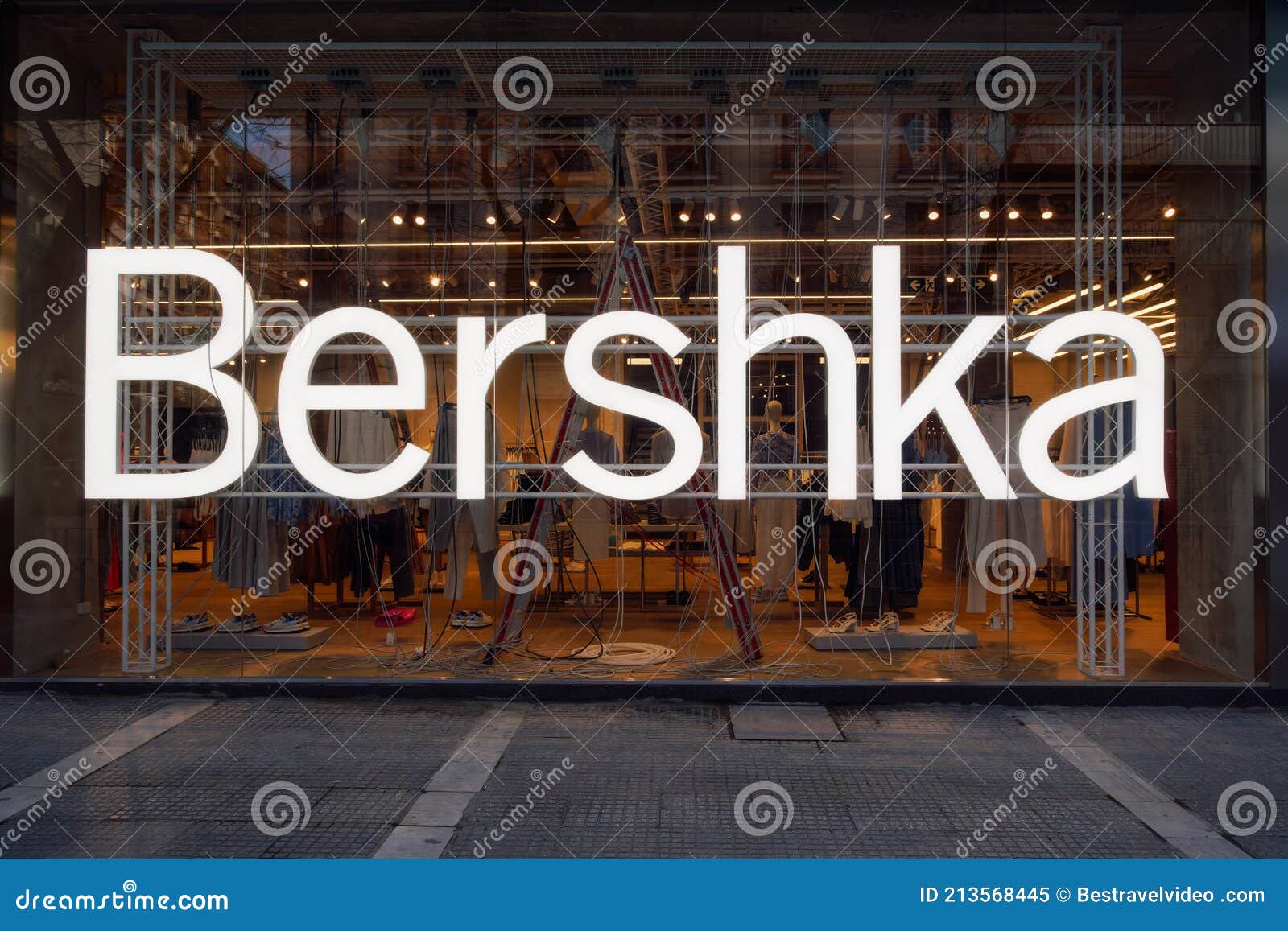 Bershka Retailer Store Exterior with Logo. Editorial Image - Image of ...