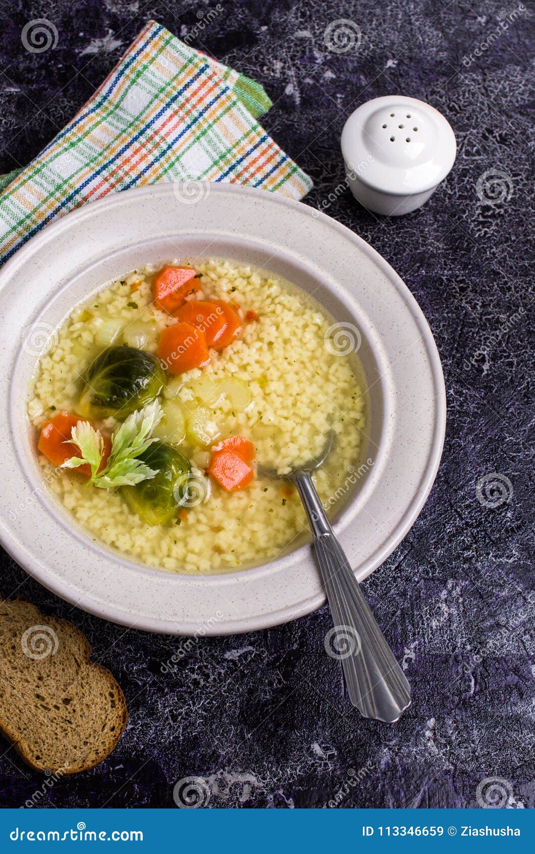 Thick Clear Soup with Pasta Stock Image Image of hour, clear 113346659