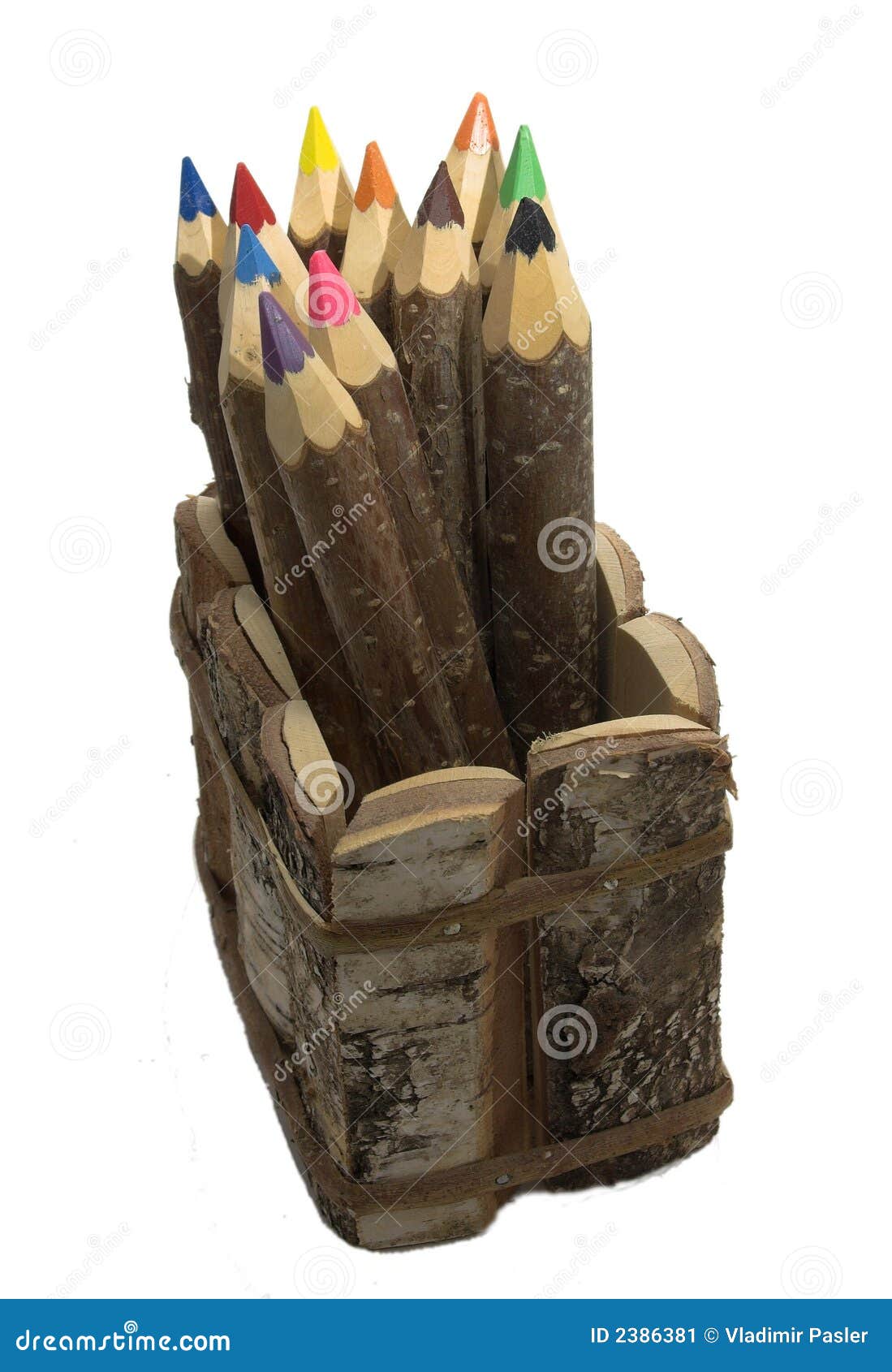 Thick colored pencils stock image. Image of blue, life 2386381