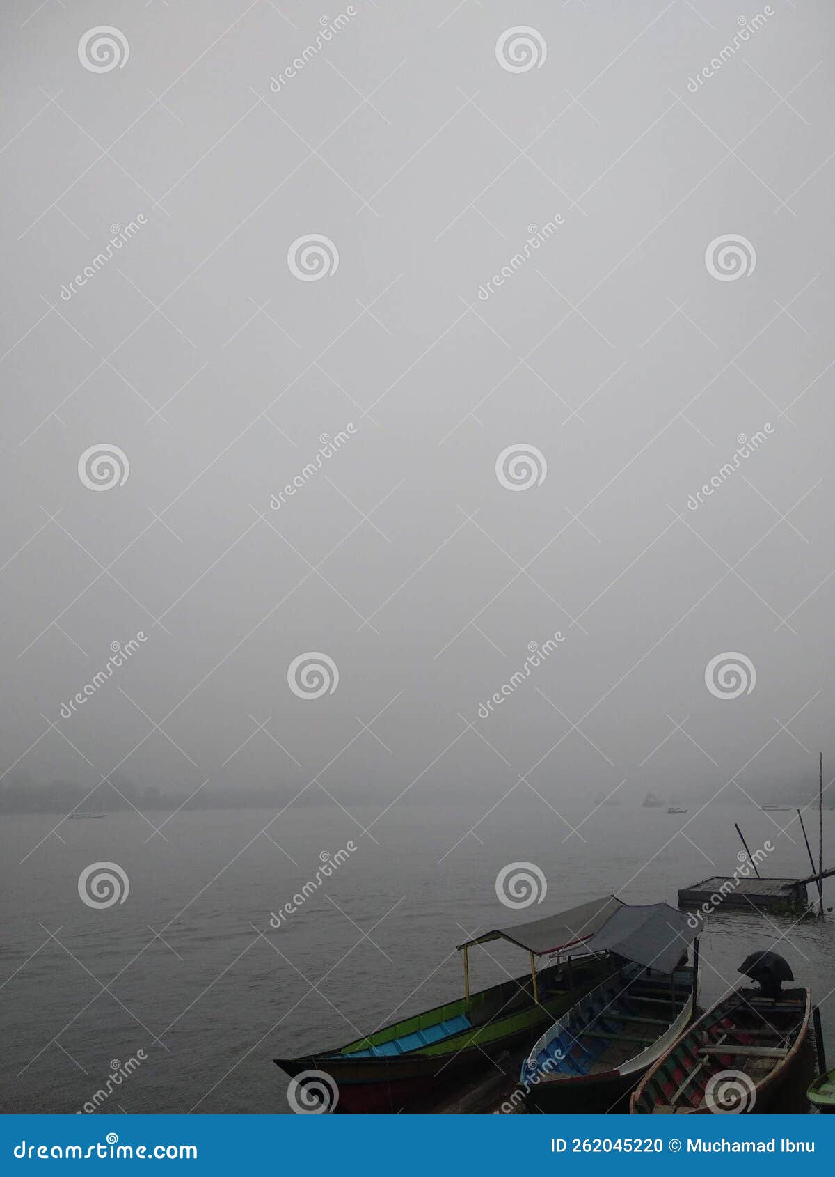 Thick Fog Blanketed the River and Canoe Stock Photo Image of canoe