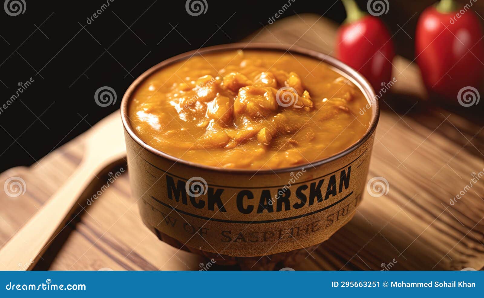 Thick Masaman Curry Base Sauce on Blurry Background Stock Image Image