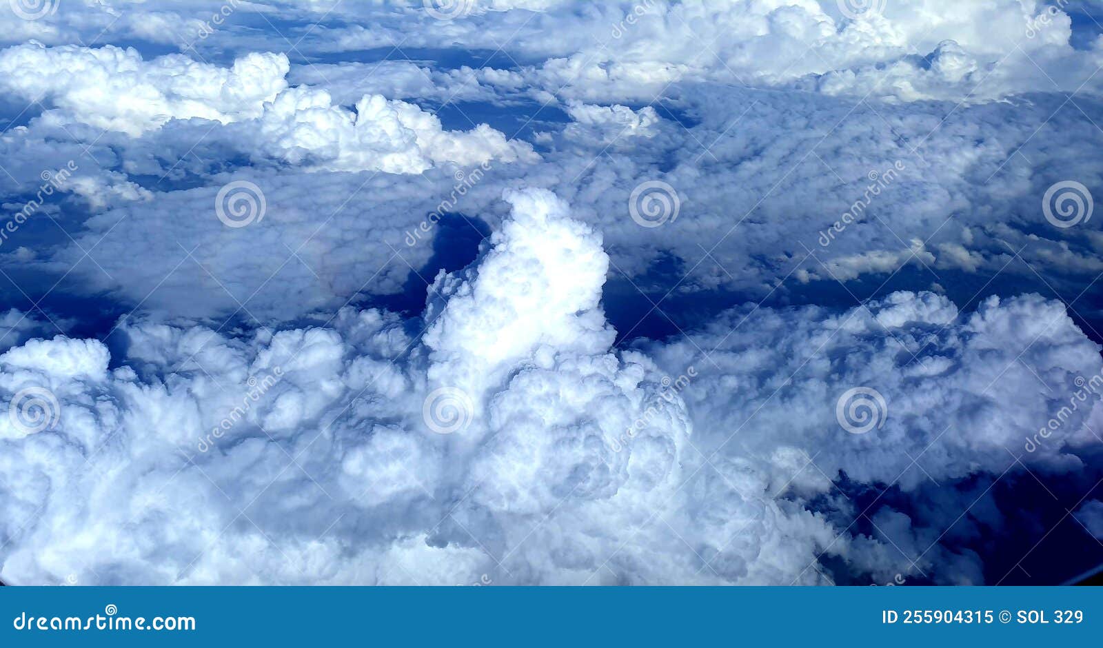 Thick White Clouds Seen from Up Above Stock Image Image of clouds