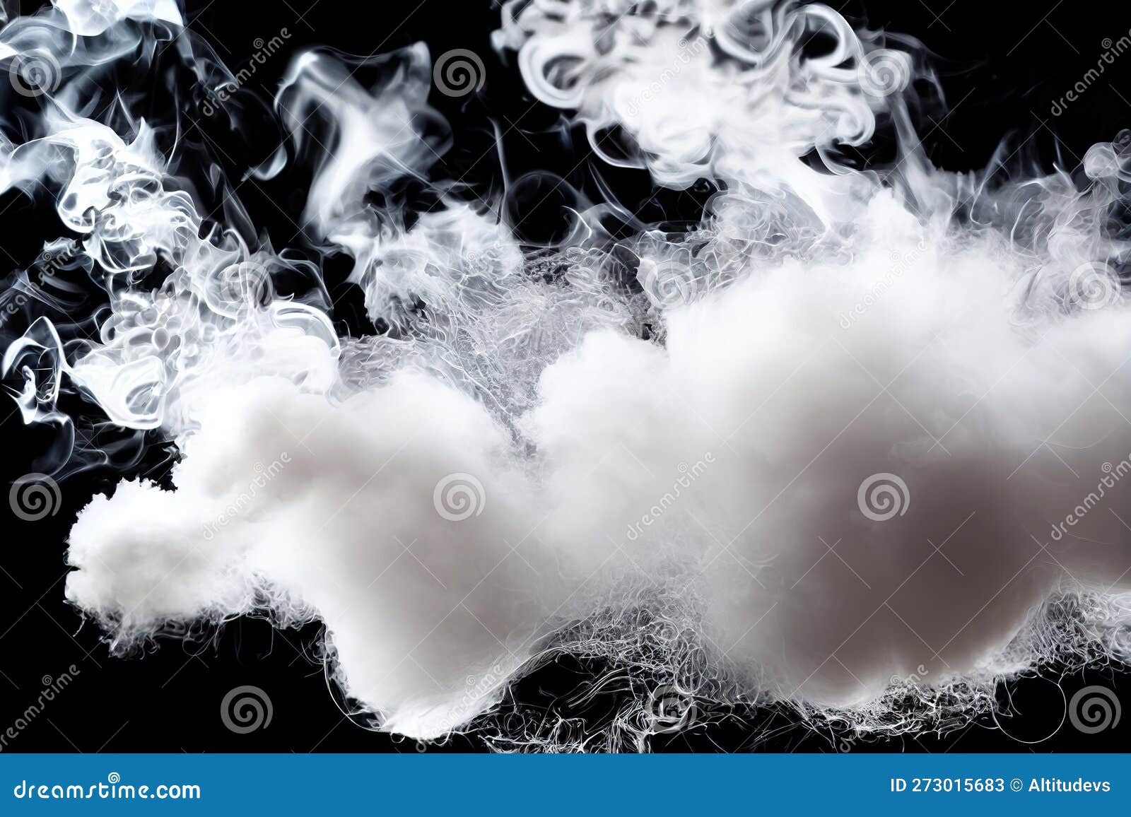 Thick White Smoke or Vapour Cloud Effect Stock Illustration