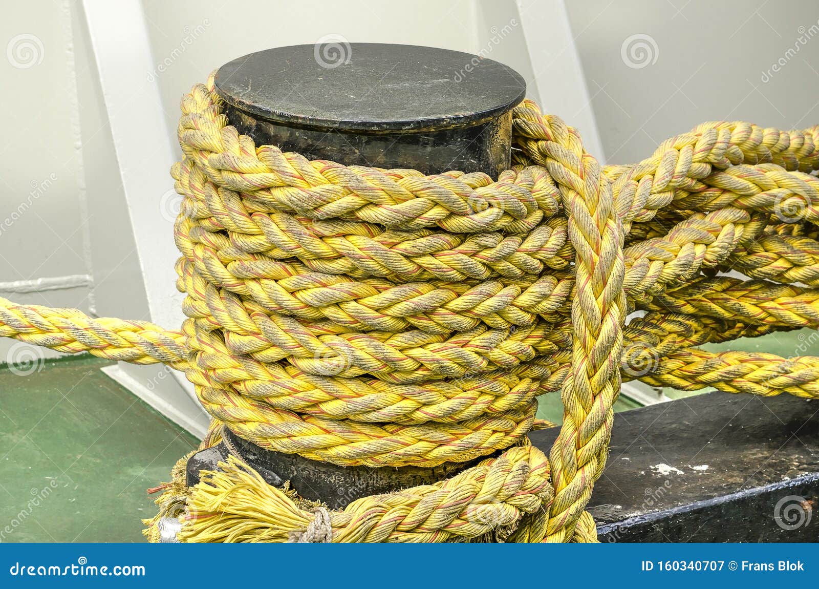 Thick yellow marine rope stock image. Image of marine - 160340707