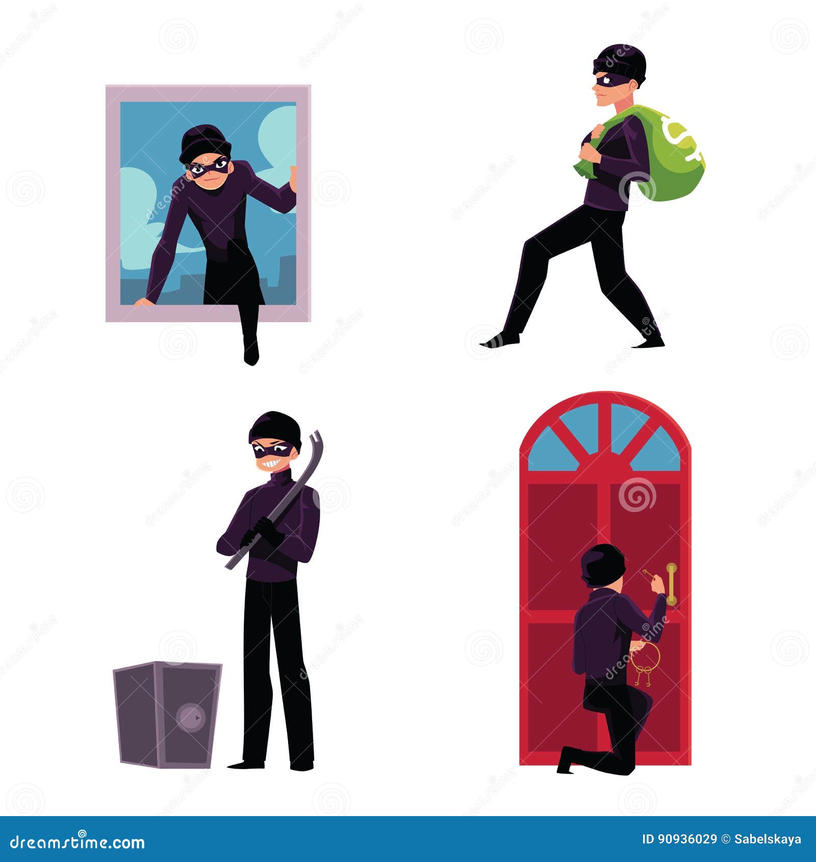 Thief Burglar Trying To Steal Money Break In Open Safe Stock Vector Illustration Of Money Cartoon Thief Burglar Trying To Steal Money Break In Open Safe Stock Vector Illustration Of Money Cartoon