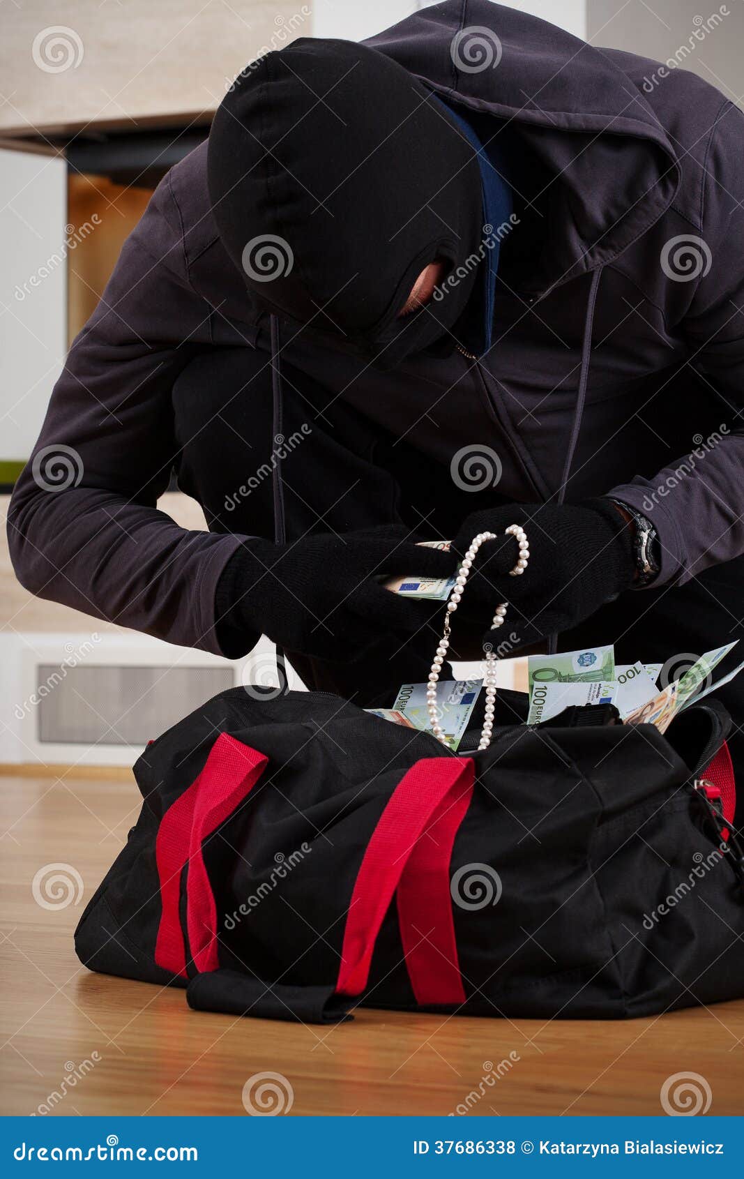 Thief searching bag stock photo. Image of bandit, robber 37686338