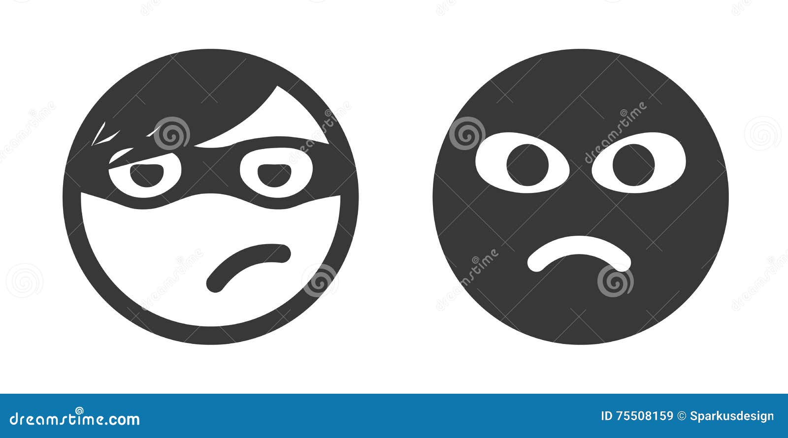 Thief Smiley Icons Stock Vector Illustration Of Face 75508159