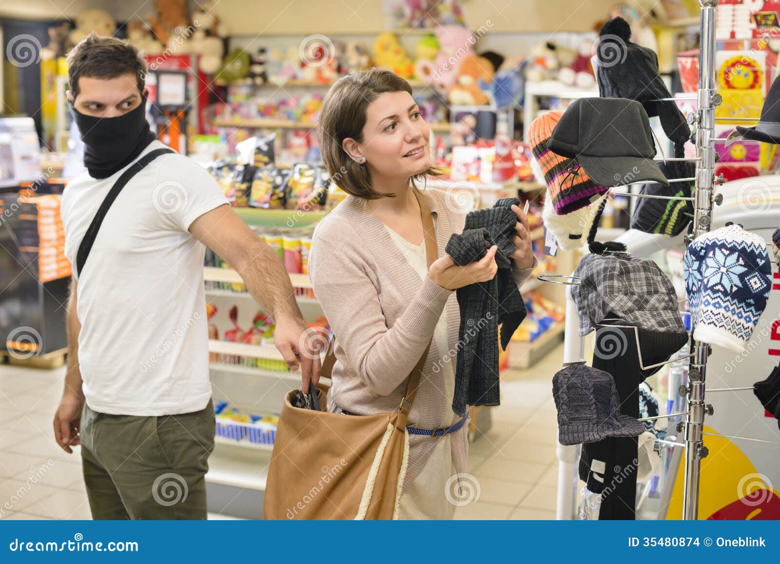 Thief Stealing from Handbag of a Woman Stock Photo - Image of crime