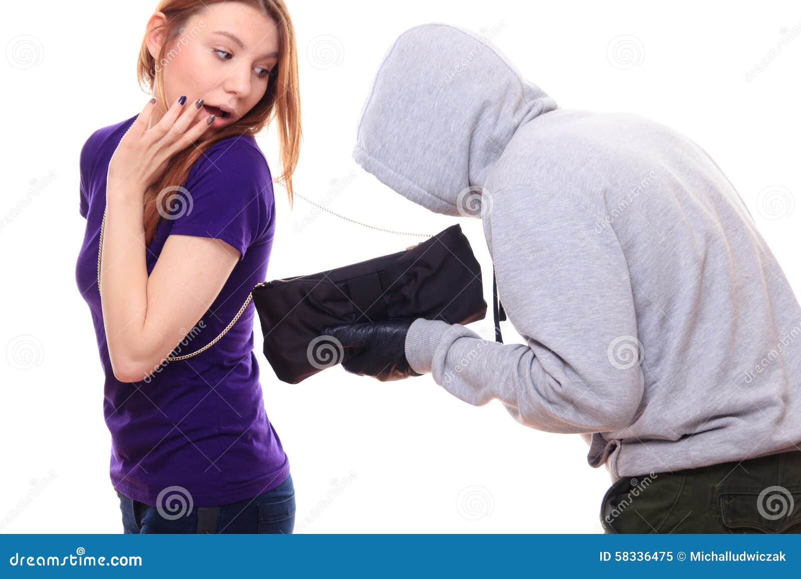 Thief steals woman s purse stock image. Image of women 58336475