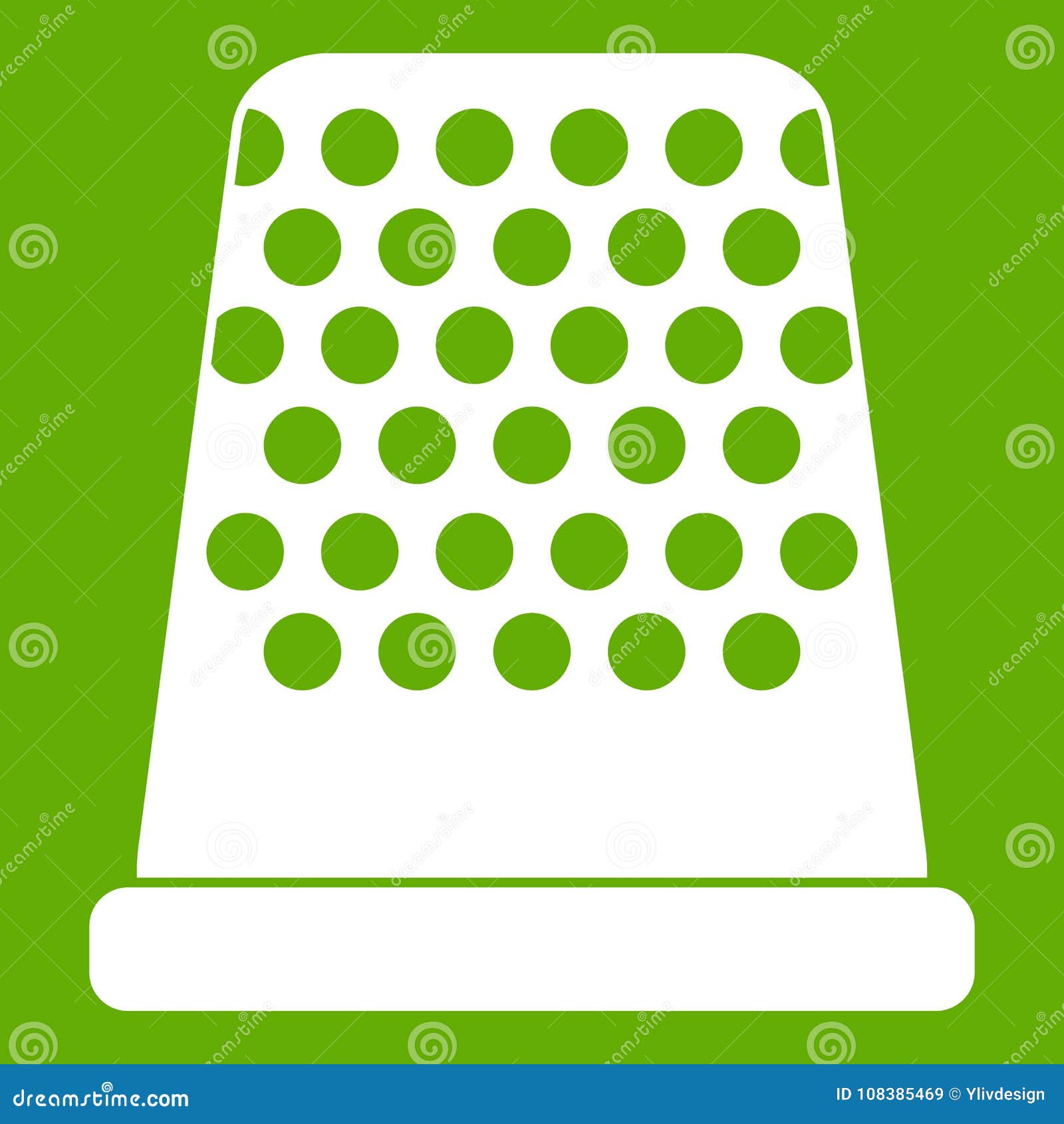 Thimble icon green stock vector. Illustration of drawing 108385469