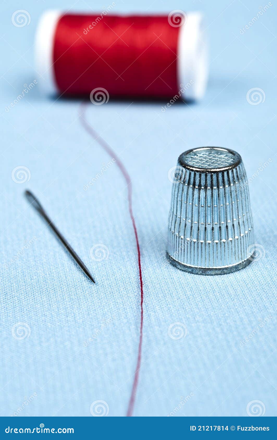Thimble and thread stock photo. Image of background, textile - 21217814