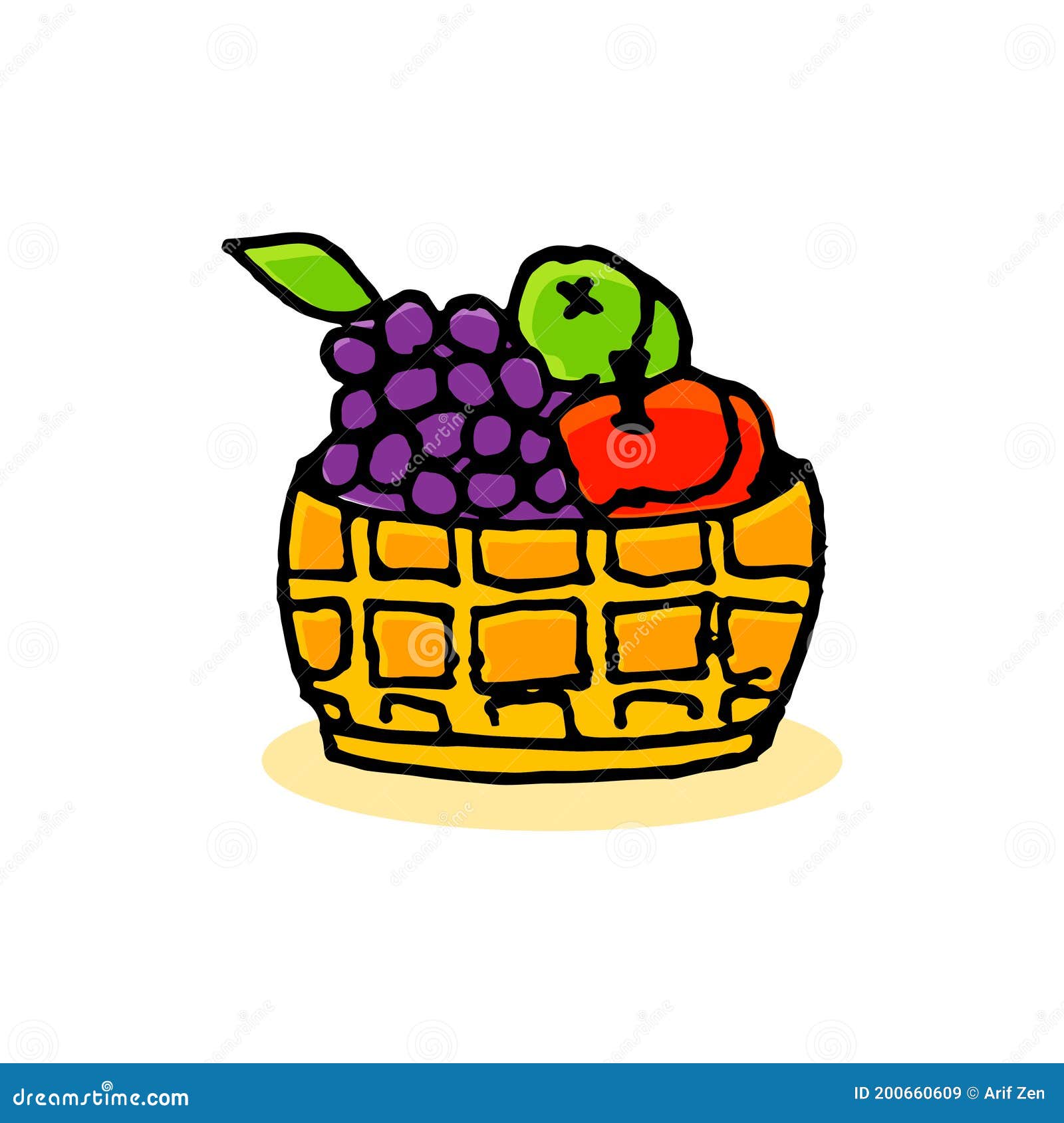 Fruit Basket Drawing