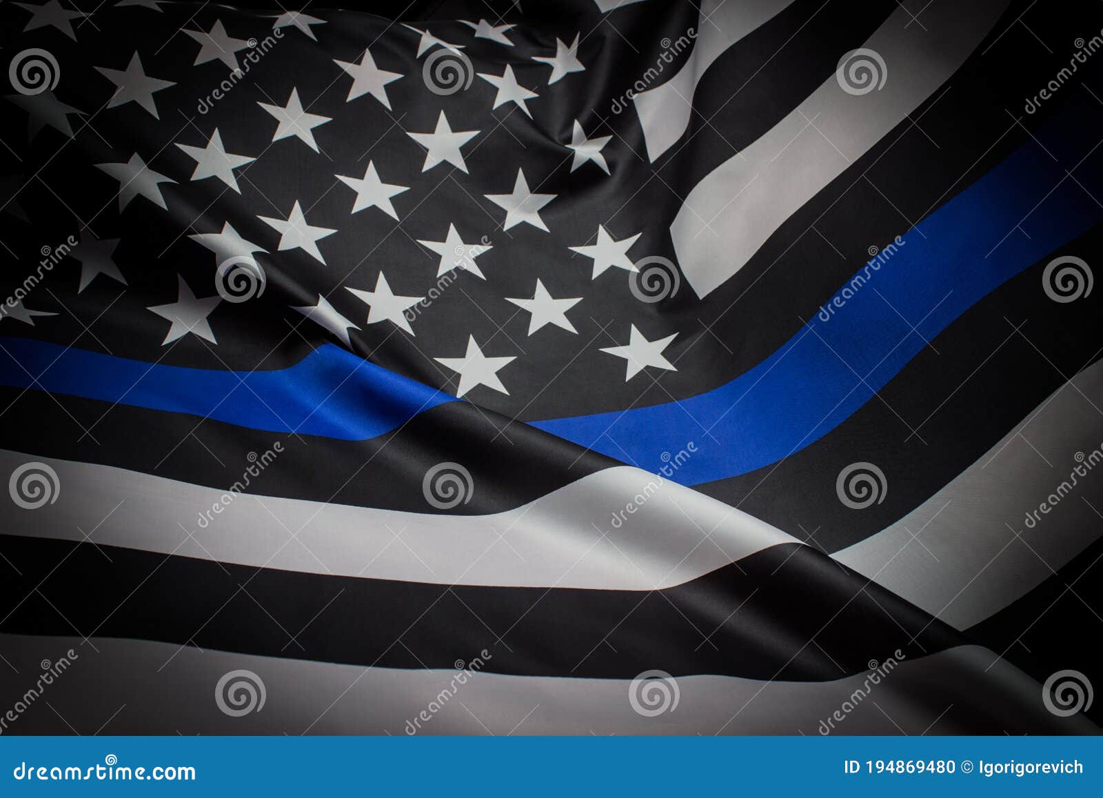 Law Enforcement American Lives Matter Thin Blue Line Flag US Flag USA Police 